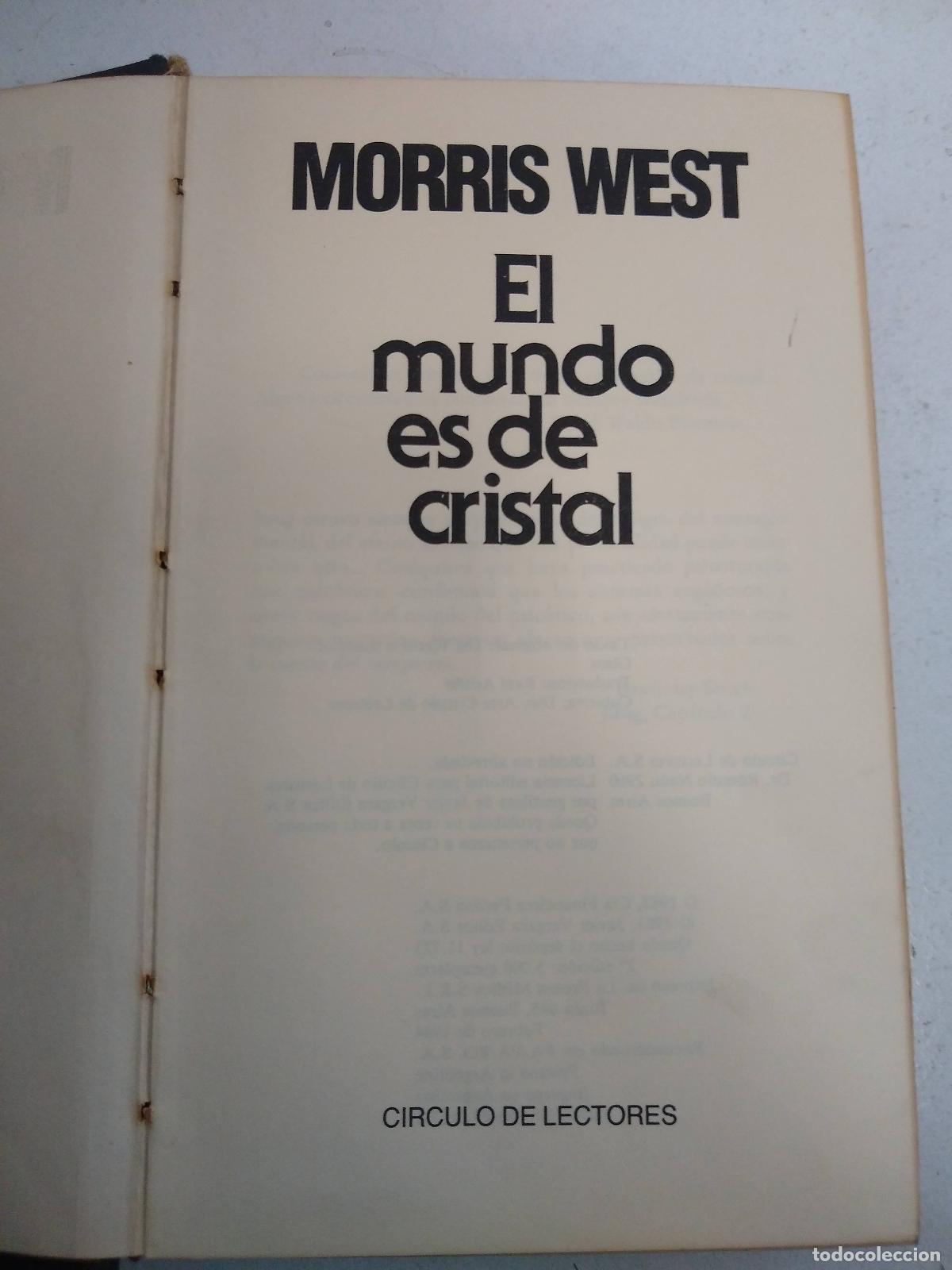 Libros: El mundo es de cristal - Morris West - Foto 1