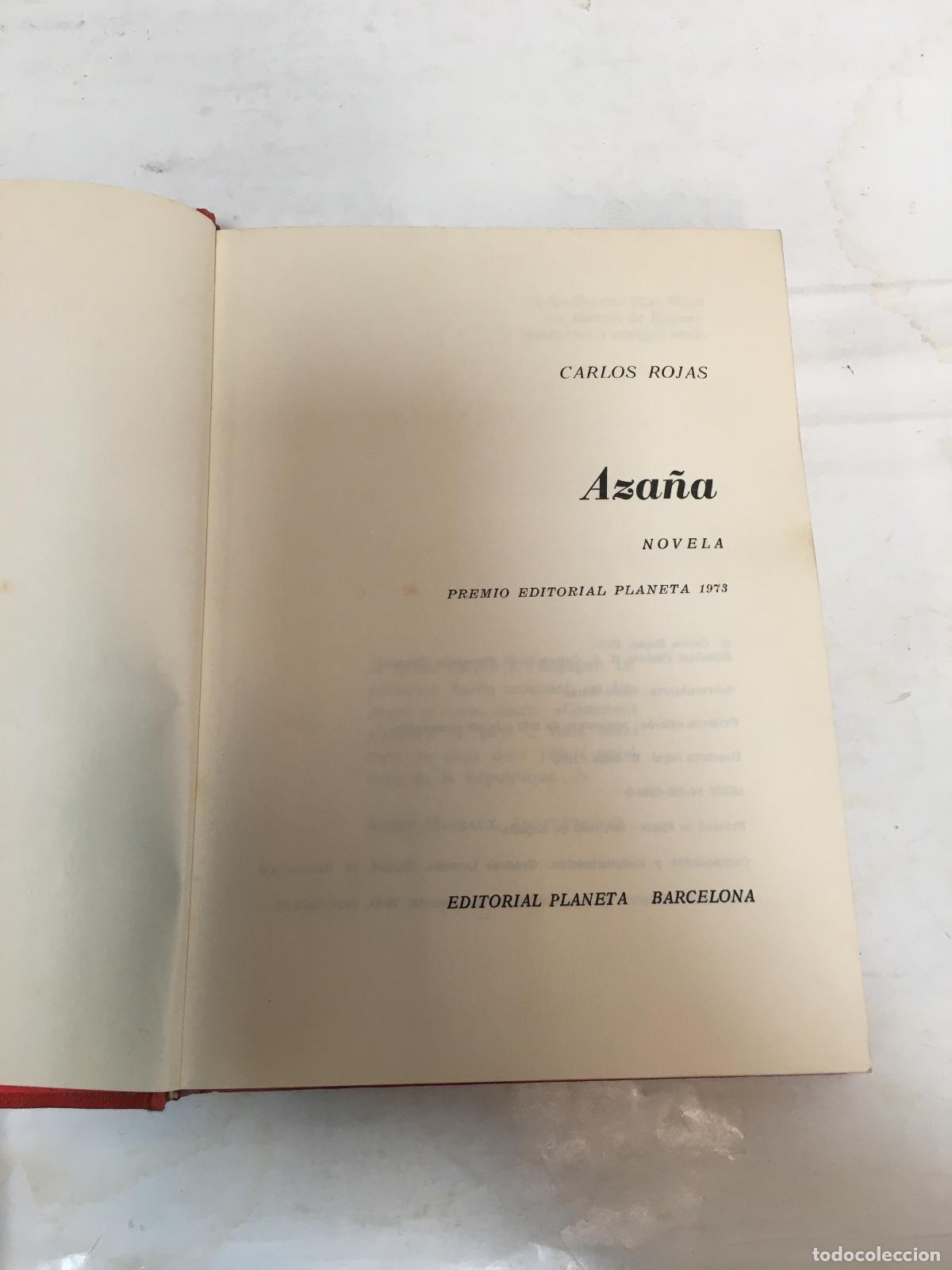 Libros: Aza&ntilde;a. Novela - Rojas, Carlos - Foto 1