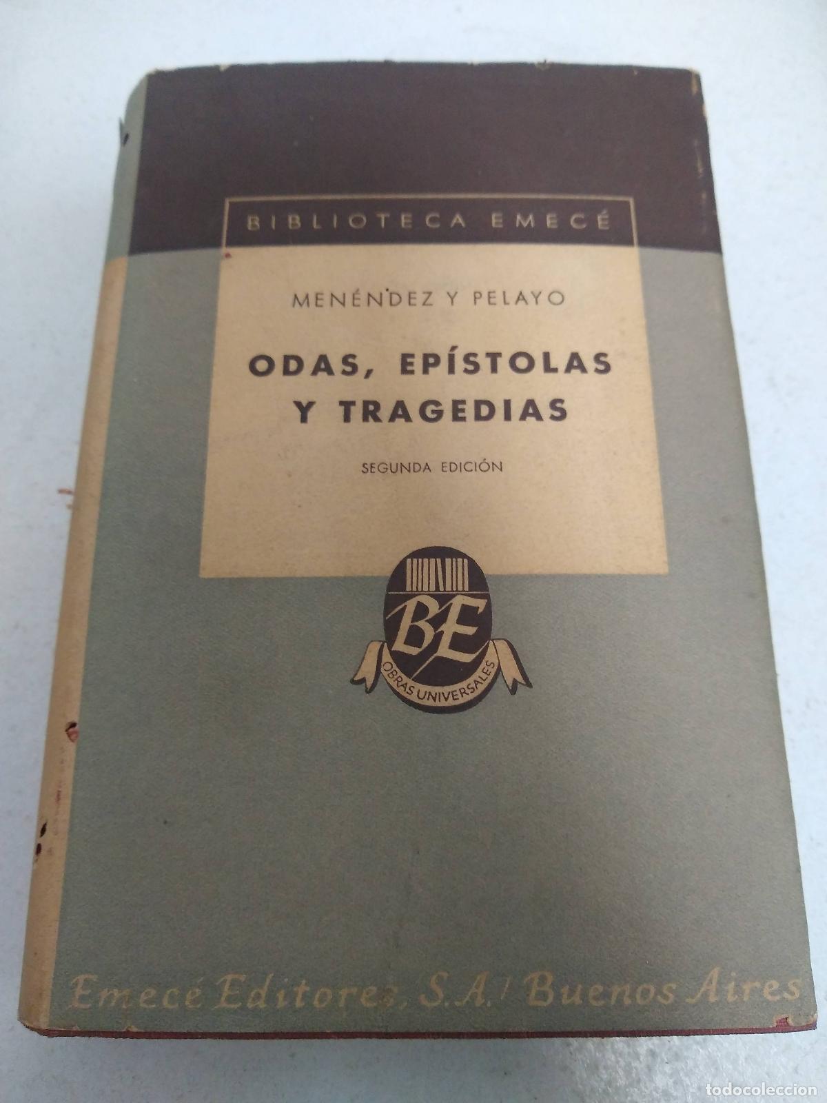 Libros: Odas, ep&iacute;stolas y tragedias - Men&eacute;ndez y Pelayo