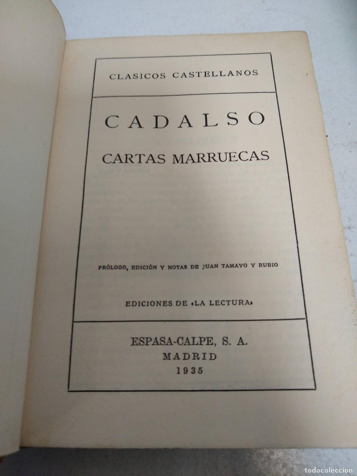 Libros: Cartas marruecas - Cadalso - Foto 1