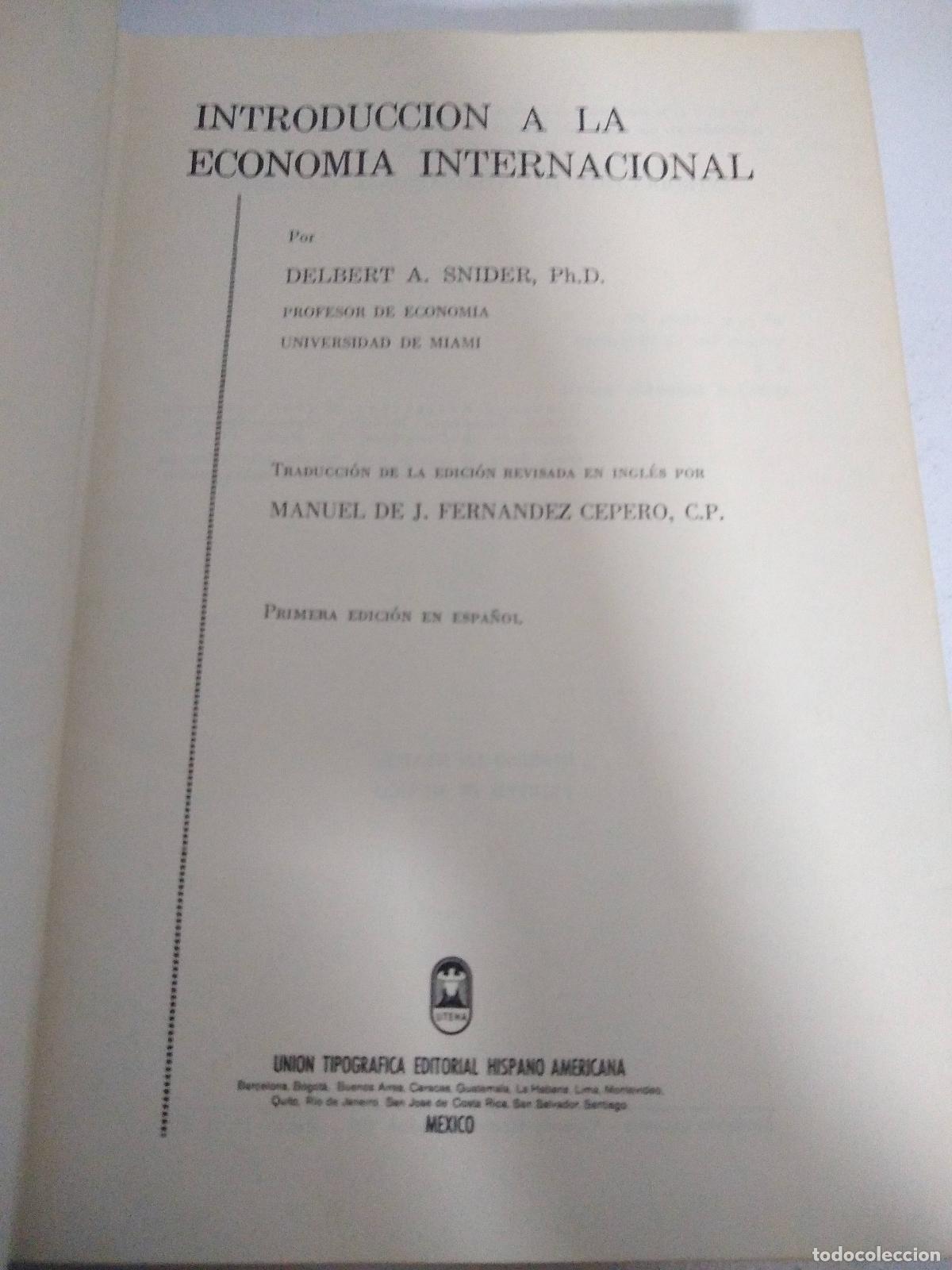 B&uuml;cher: Introduccion a la economia internacional - Snider