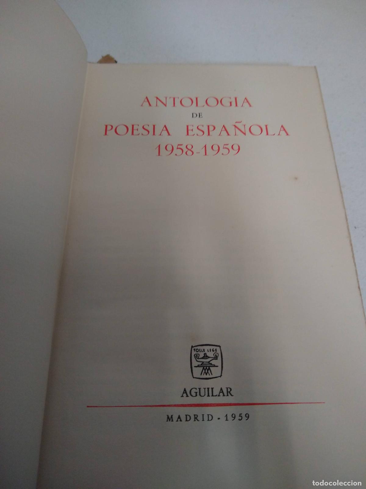 B&uuml;cher: Antolog&iacute;a de poes&iacute;a espa&ntilde;ola 1958-1959. Recopilada por Jim&eacute;nez Martos - Varios autores