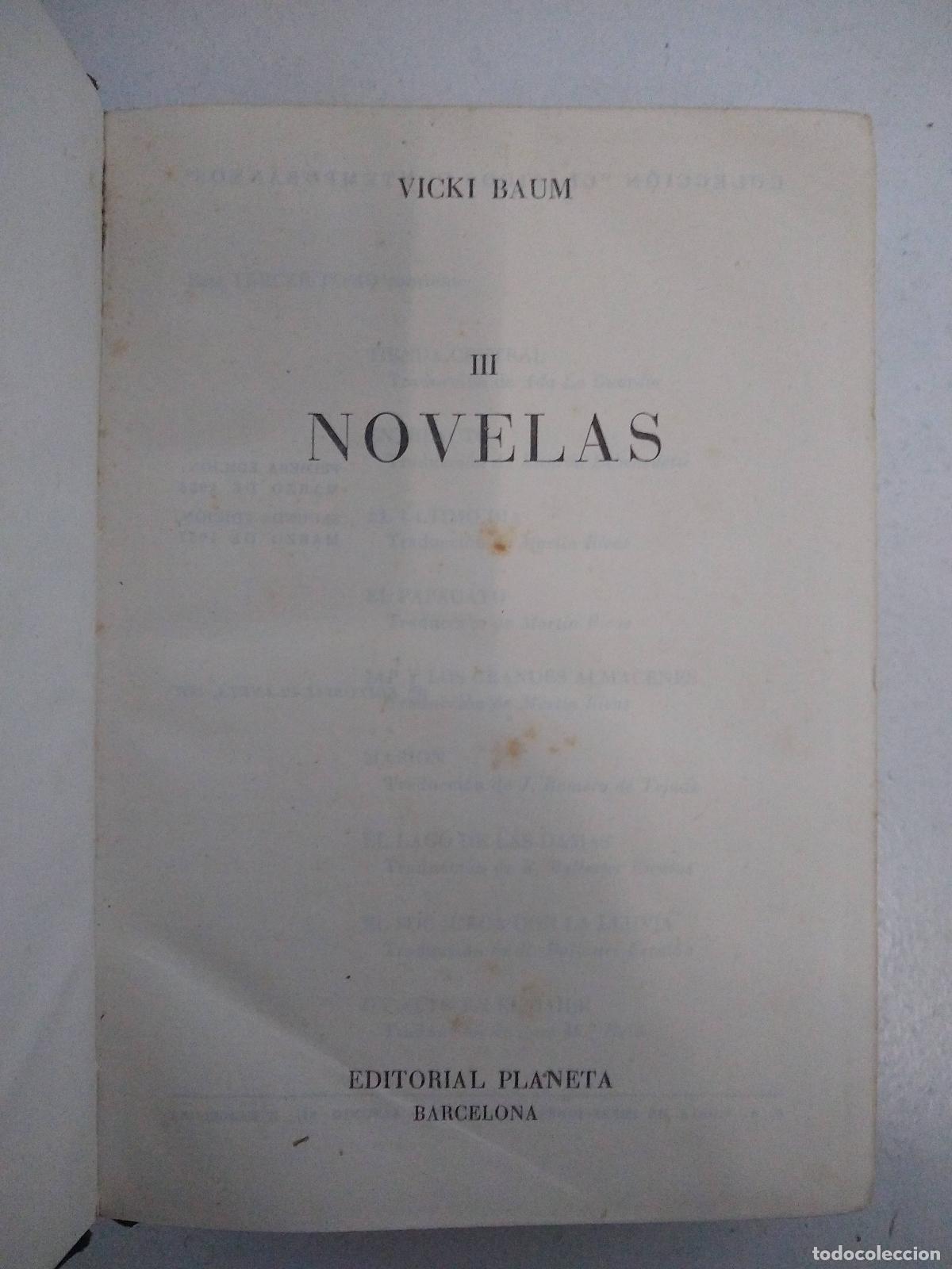 Libros: Novelas III - Vicki Baum - Foto 1