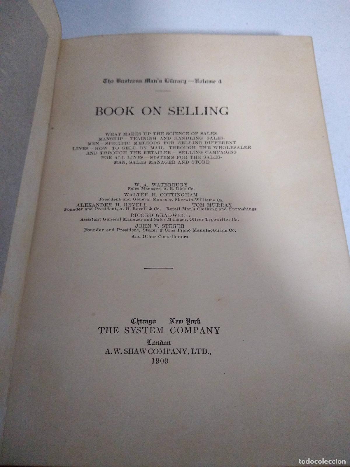 Libros: The business man&acute;s library volume 4- Book on selling - &rdquo;Waterbury, W A; Cottingham, Walter H; Revell