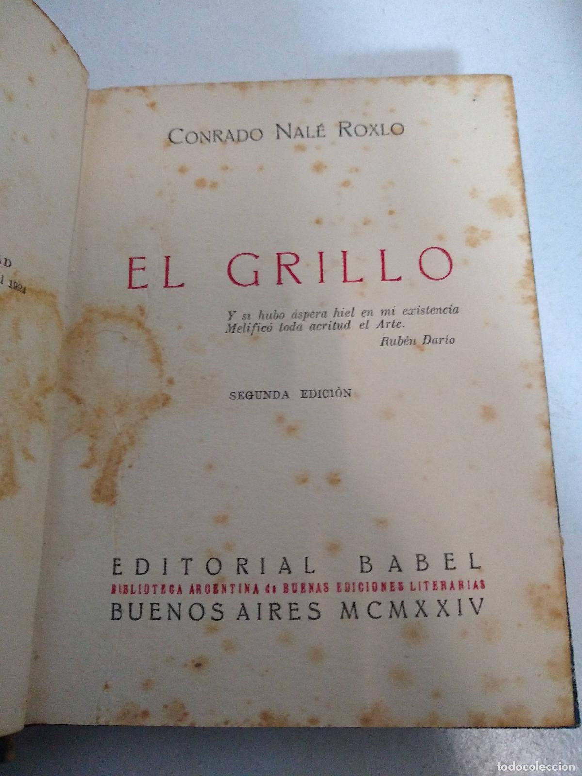 Libros: El grillo - Conrado Nale Roxlo - Foto 1