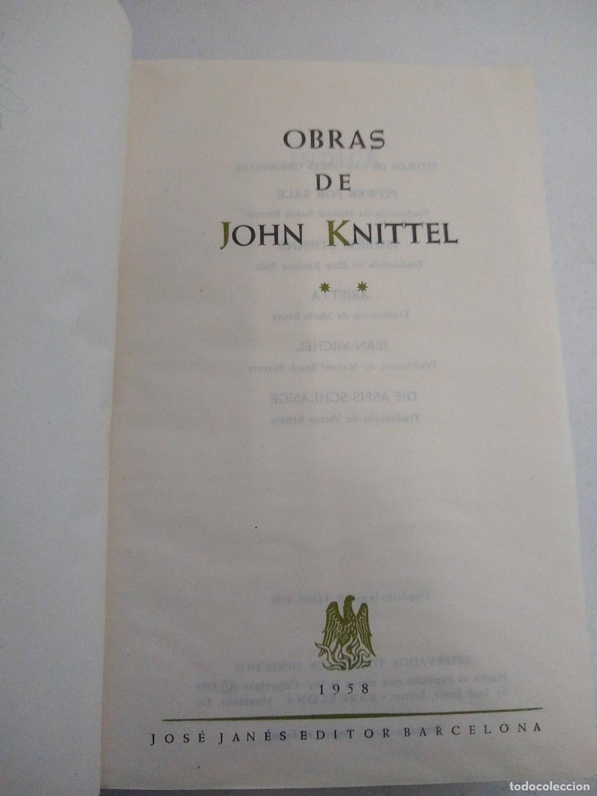 Libros: Obras de John Knittel - John Knittel - Foto 1