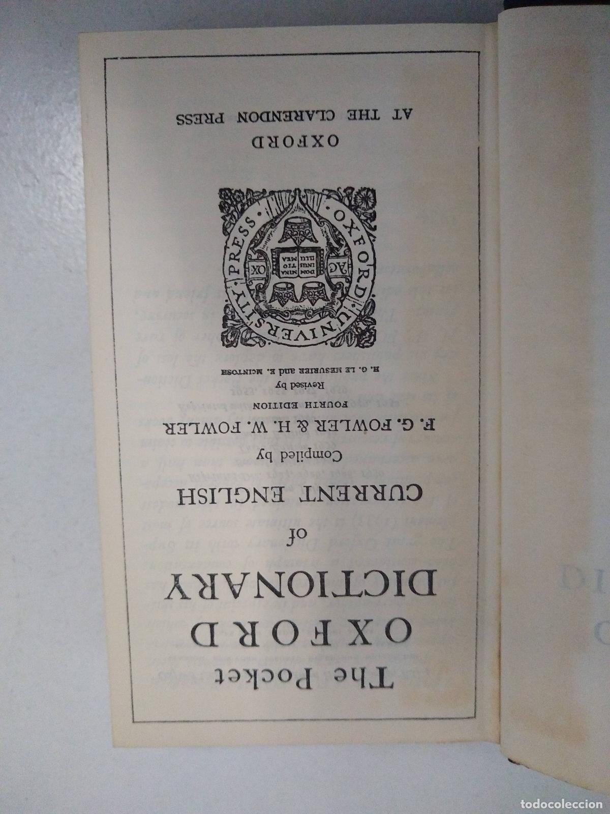 Libros: Pocket Oxford Dictionary - Fowler - Foto 1