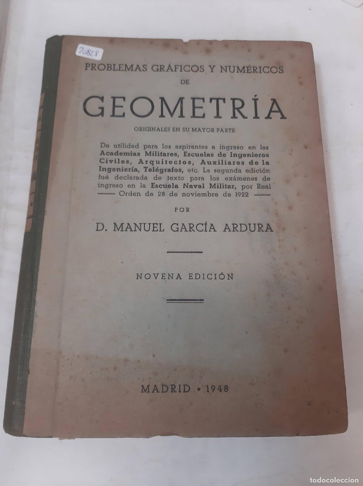 Libros: Problemas Gr&aacute;ficos Y Num&eacute;ricos De Geometr&iacute;a - Manuel Ardura - Foto 1