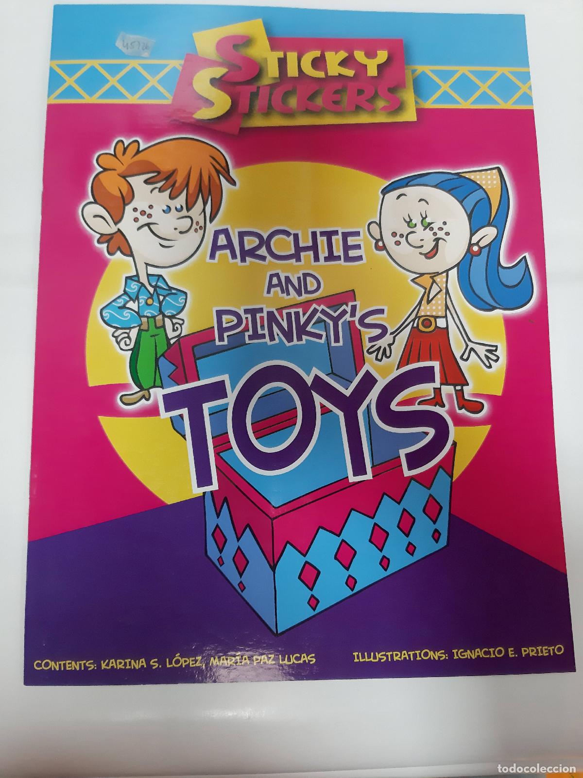 Libros: sticky stickers archie and pinkys toys - LOPEZ KARINA / LUVAS MARIA PAZ