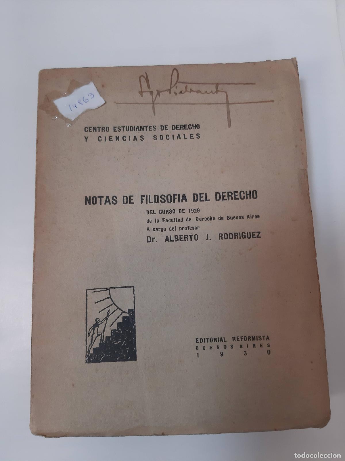 Livres: Notas De Filosof&iacute;a Del Derecho - Alberto Rodr&iacute;guez - Alberto Rodr&iacute;guez