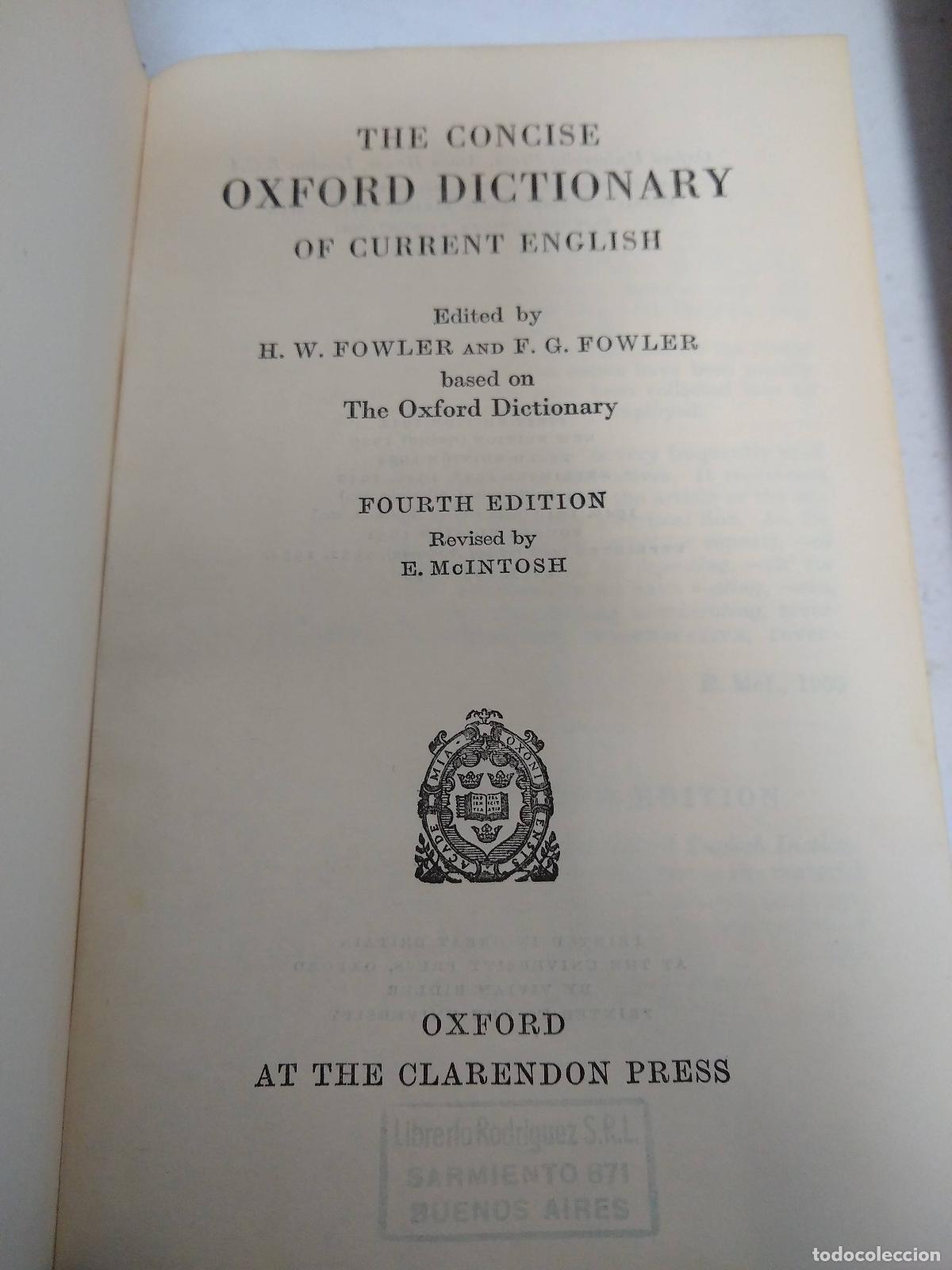 Libros: The concise Oxford Dictionary - Fowler - Foto 1