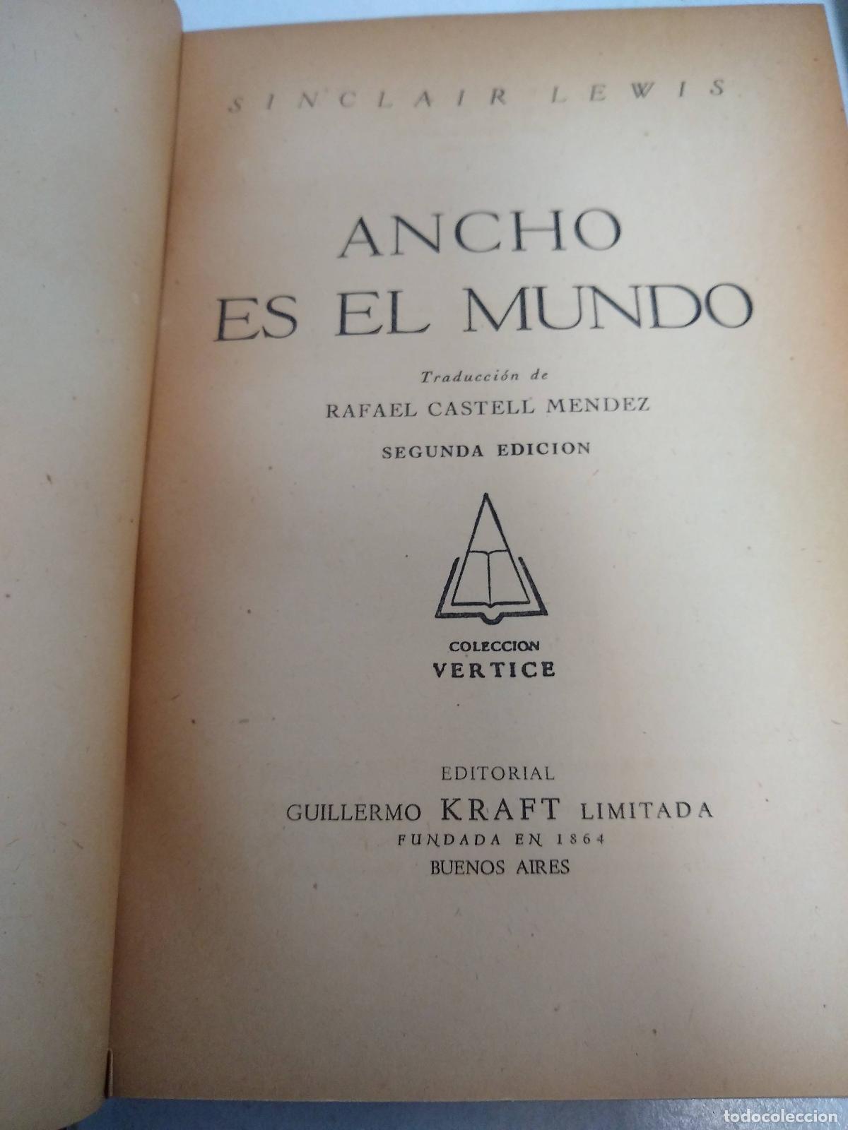 Libros: Ancho es el mundo - Sinclair Lewis - Foto 1