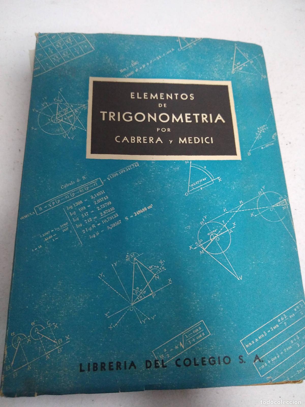 Libros: Elementos de trigonometria - Cabrera y medici - Foto 1
