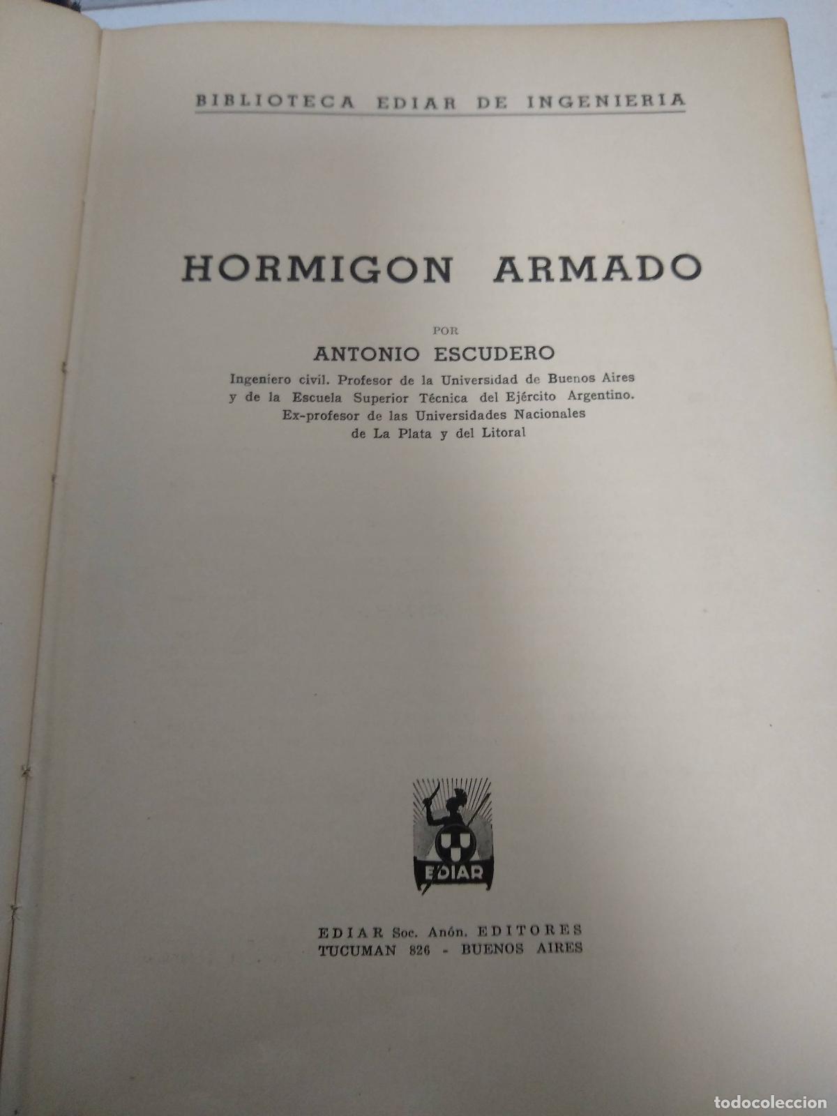 Libros: Hormigon Armado - Antonio Escudero - Foto 1