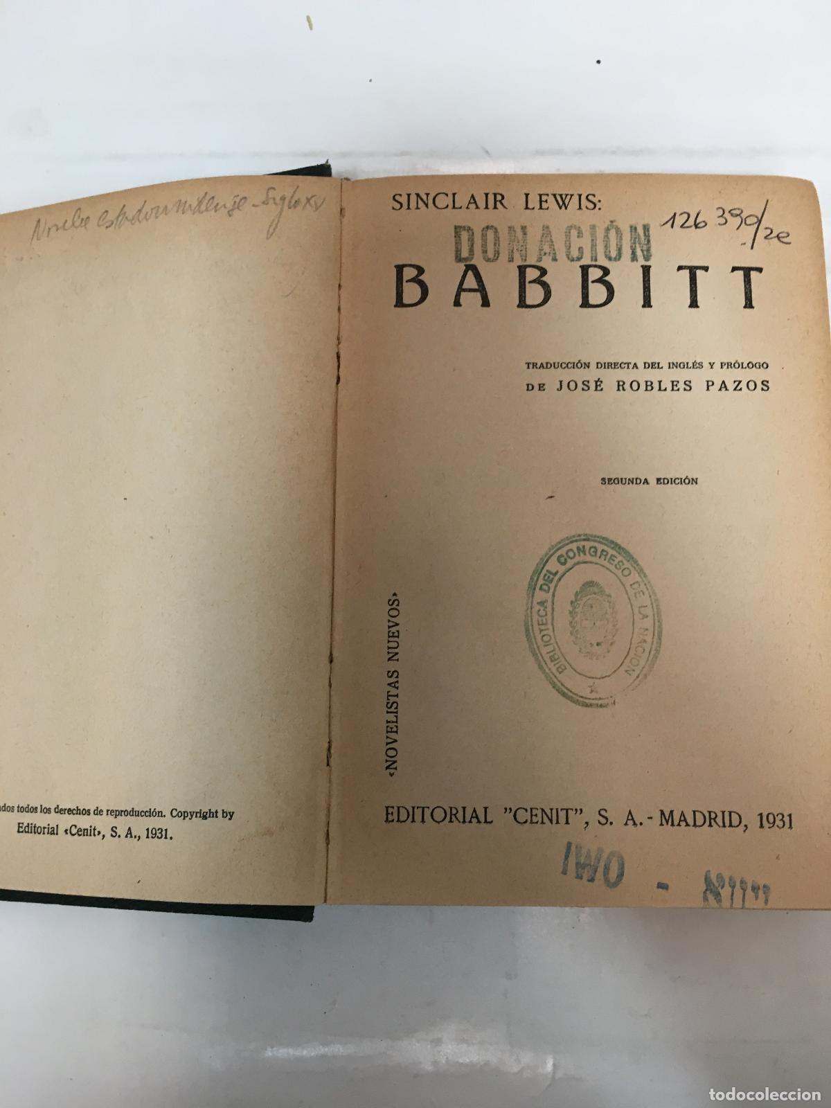 Libros: babbitt - sinclair lewis - Foto 1