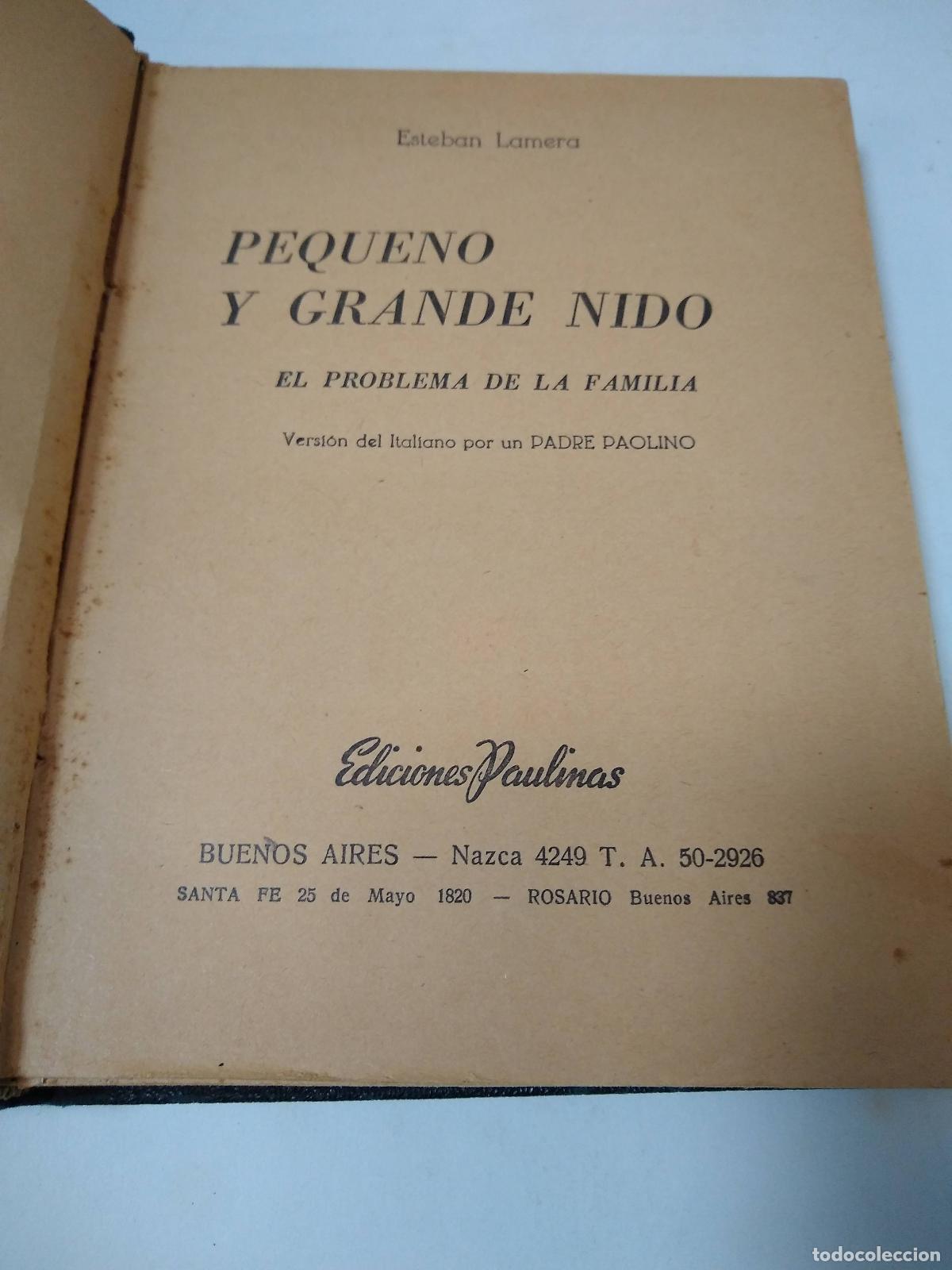 Libri di seconda mano: Peque&ntilde;o Y Grande Nido - Esteban Lamera