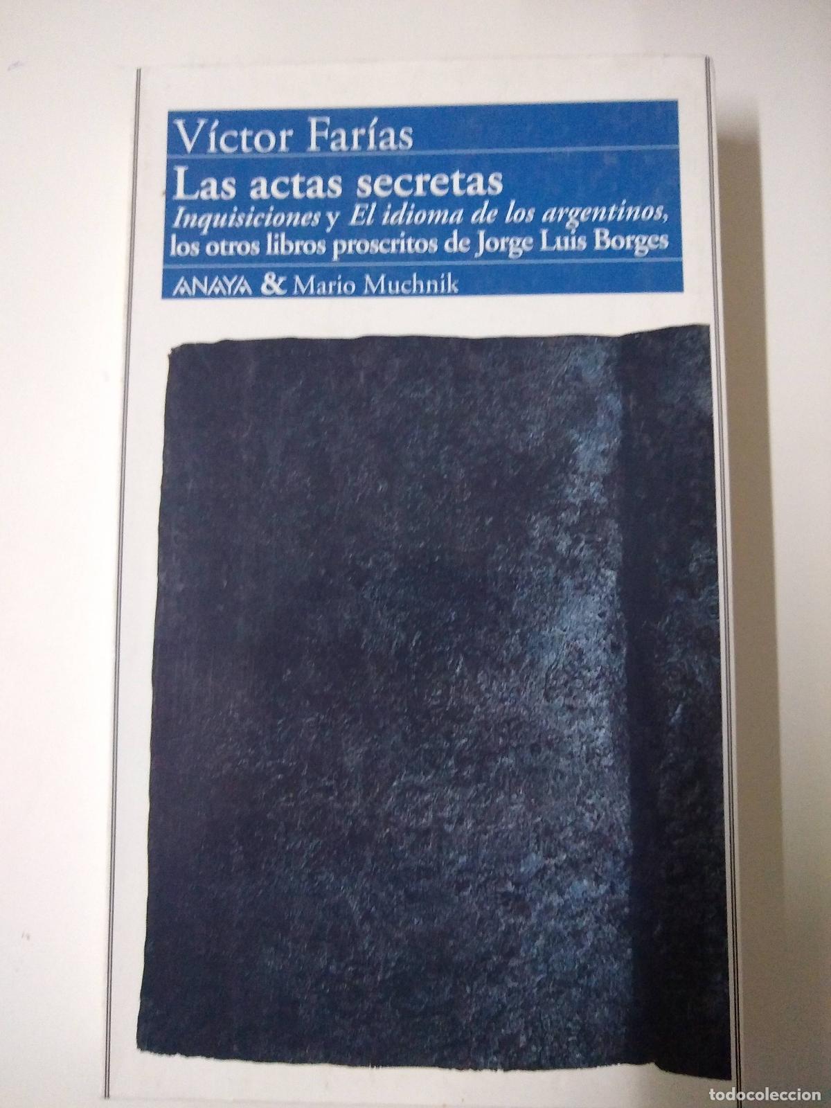 Libri di seconda mano: Las Actas Secretas - Victor Farias