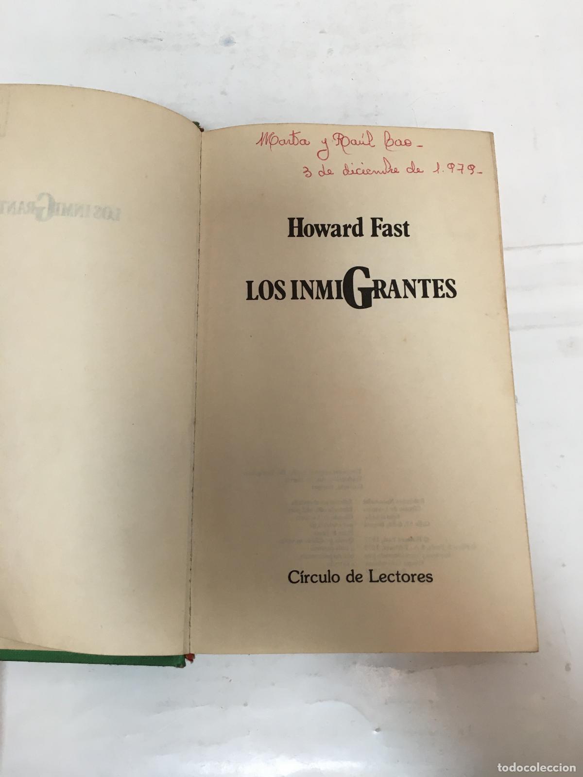 Libros: Los inmigrantes - Howard Fast - Foto 1