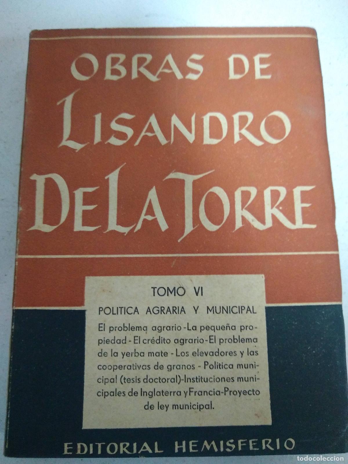 Libros: Obras de Lisando de La Torre Tomo VI - Varios - Foto 1