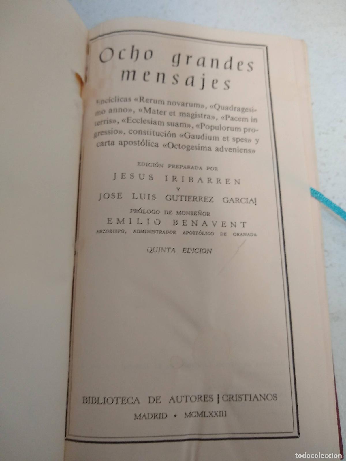 Libri di seconda mano: Ocho grandes mensajes - Jesus Iribarren