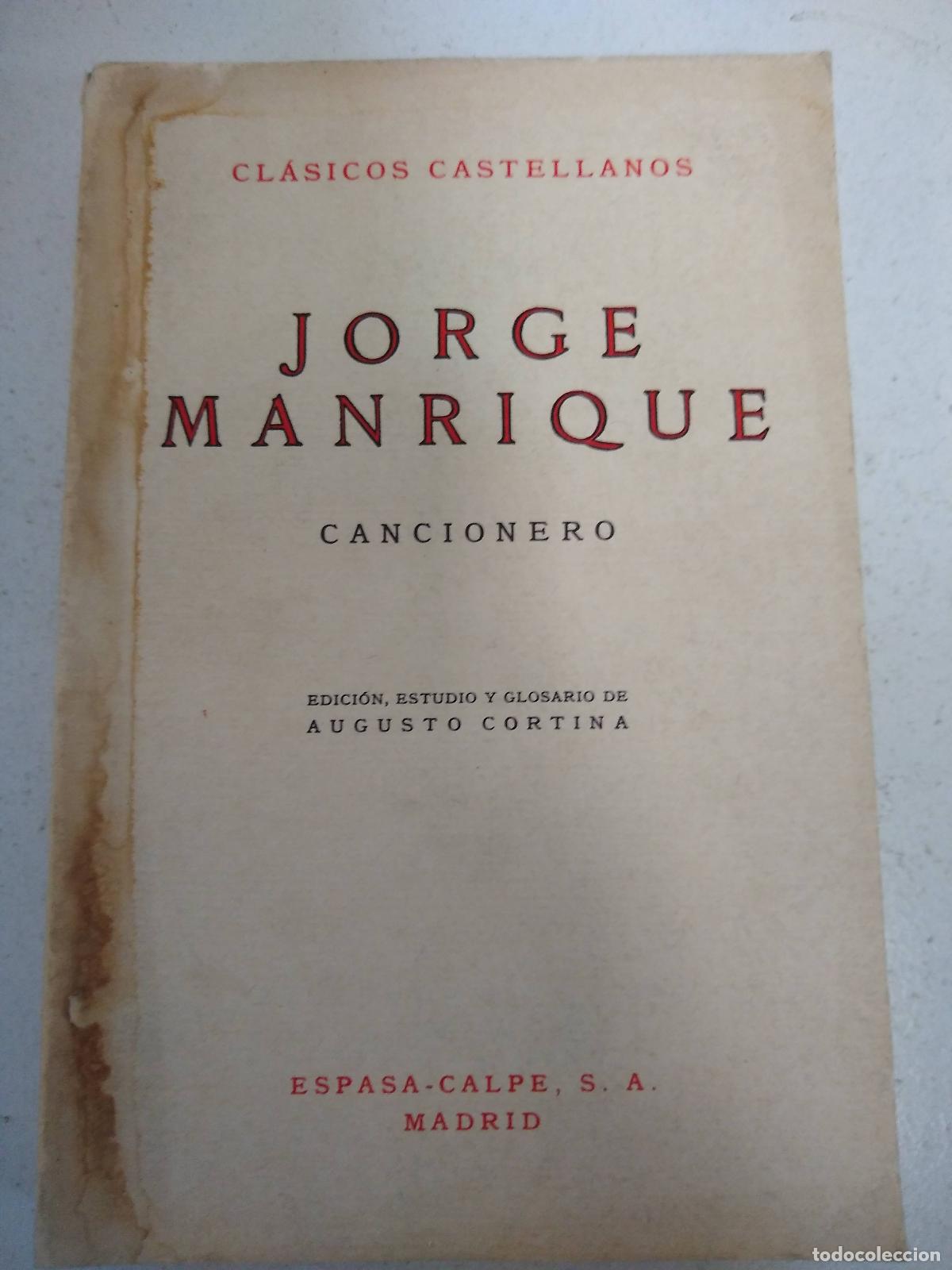 Libros: cancionero - Jorge manrique - Foto 1
