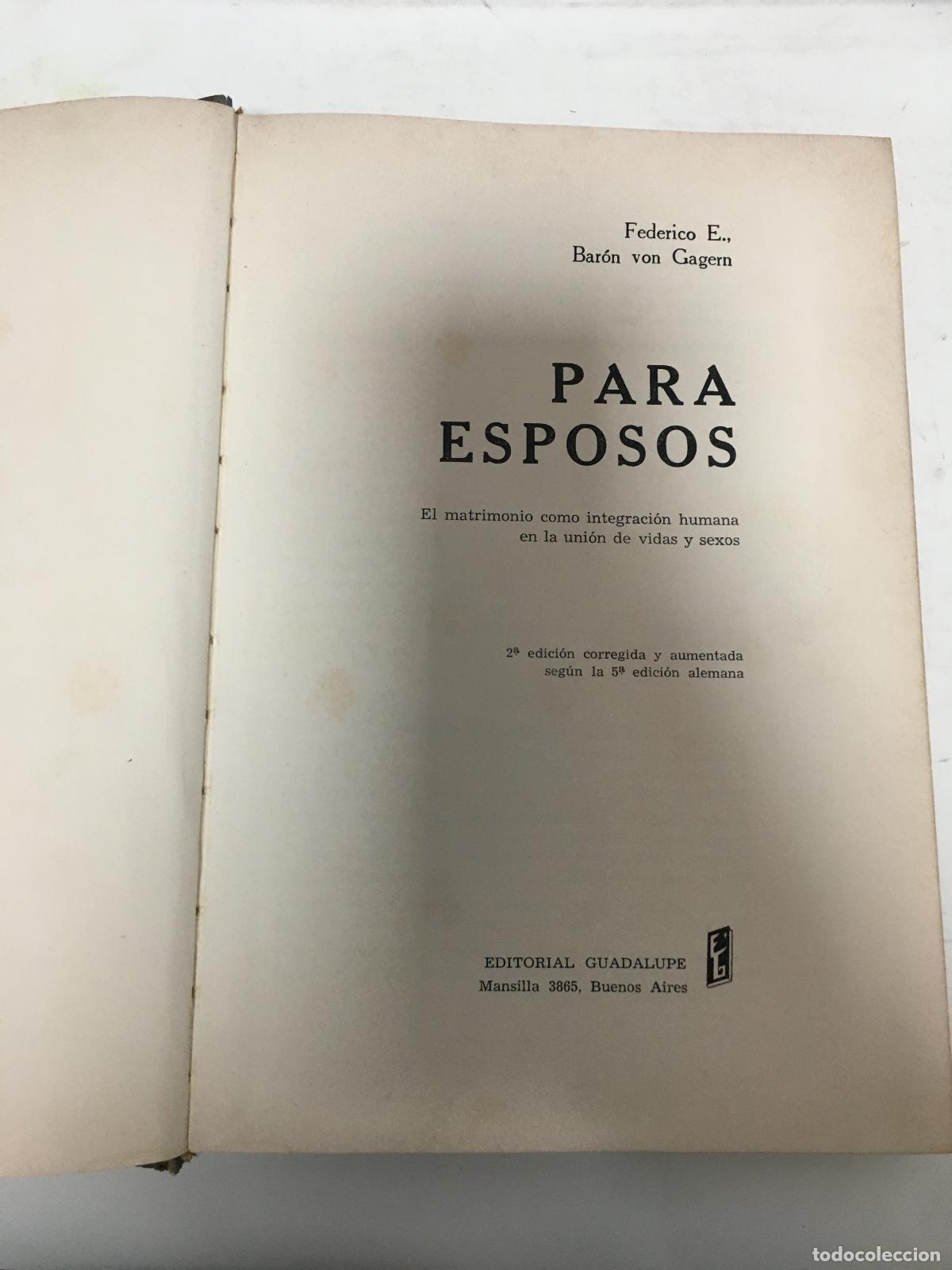 B&uuml;cher: Para esposos - Federico E. Baron Von Gagern