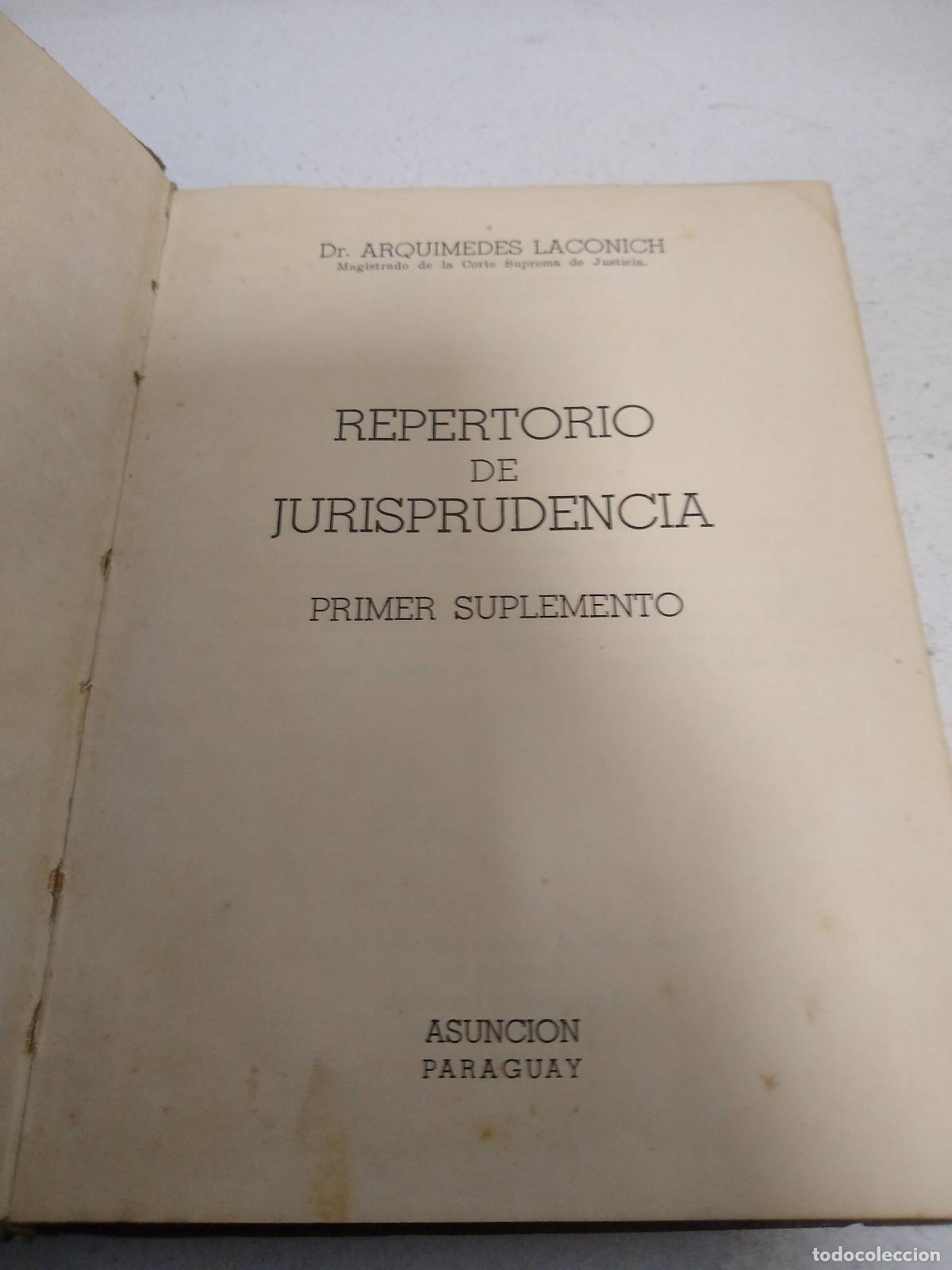 books: Repertorio de Jurisprudencia - Arquimedes Laconich