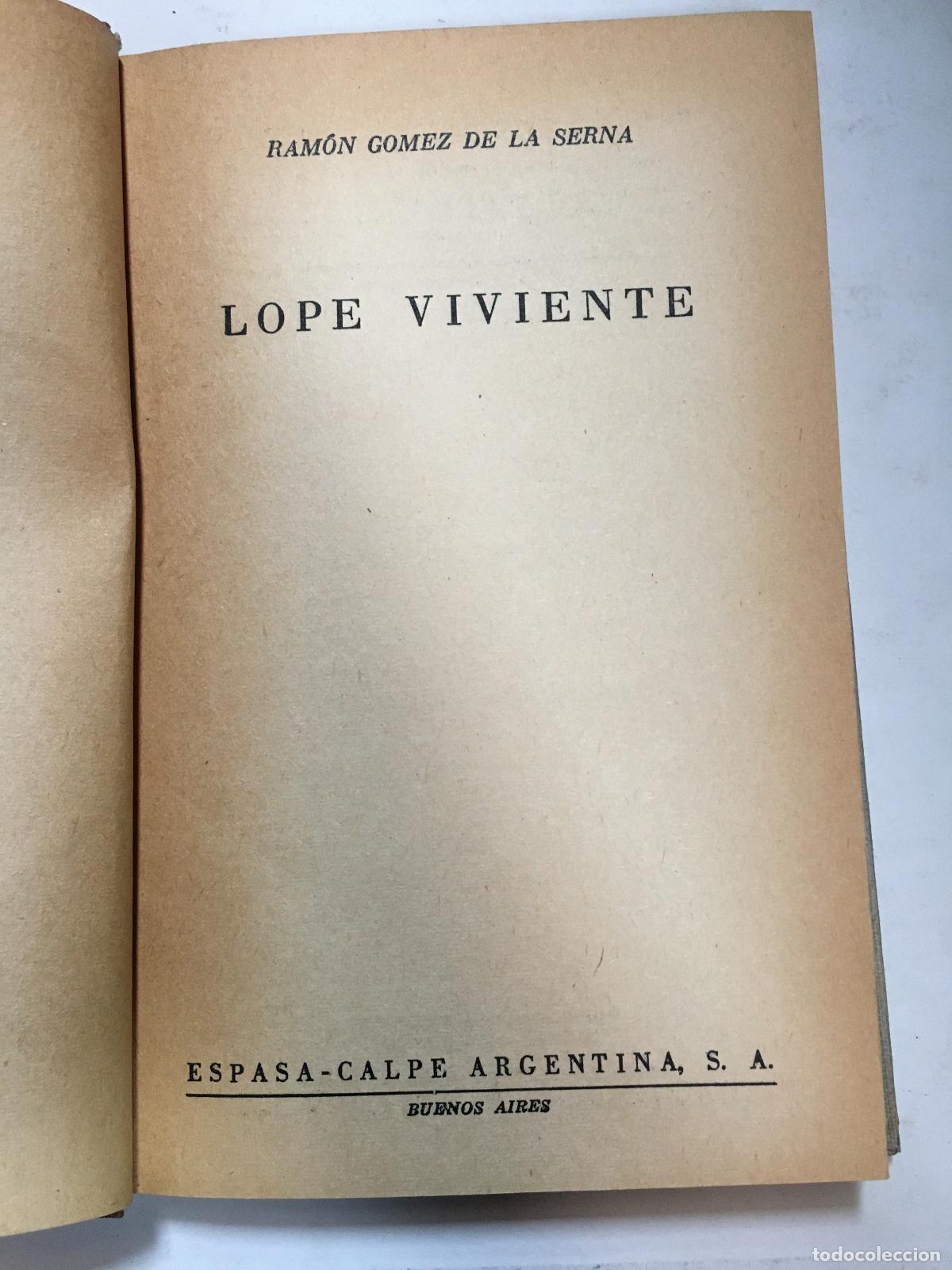 Libros: Lope viviente - Ramon Gomez de la Serna - Foto 1