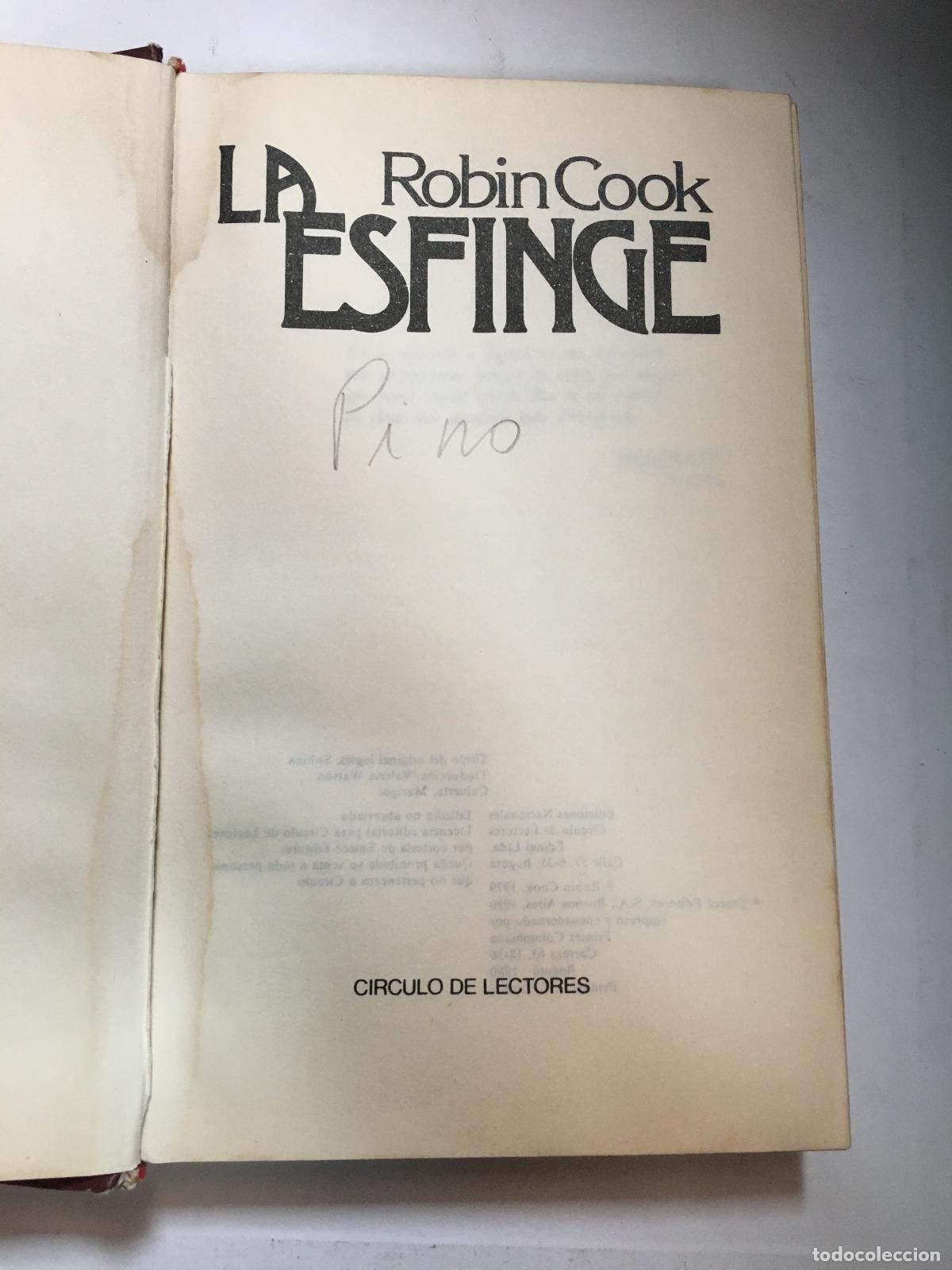 Libros: La esfinge - Robin Cook - Foto 1