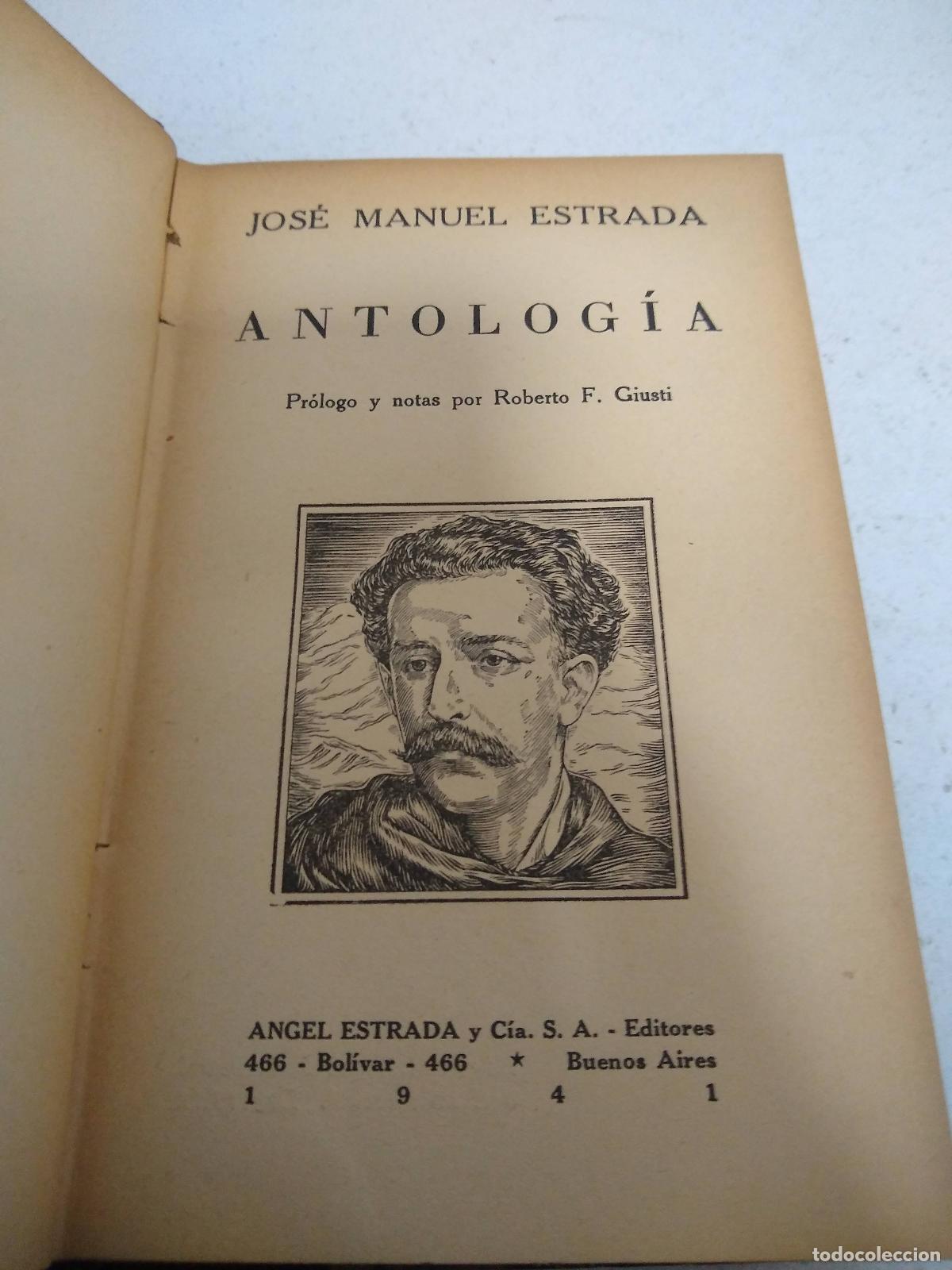 Libros: Antolog&iacute;a. - ESTRADA, Jos&eacute; Manuel.-