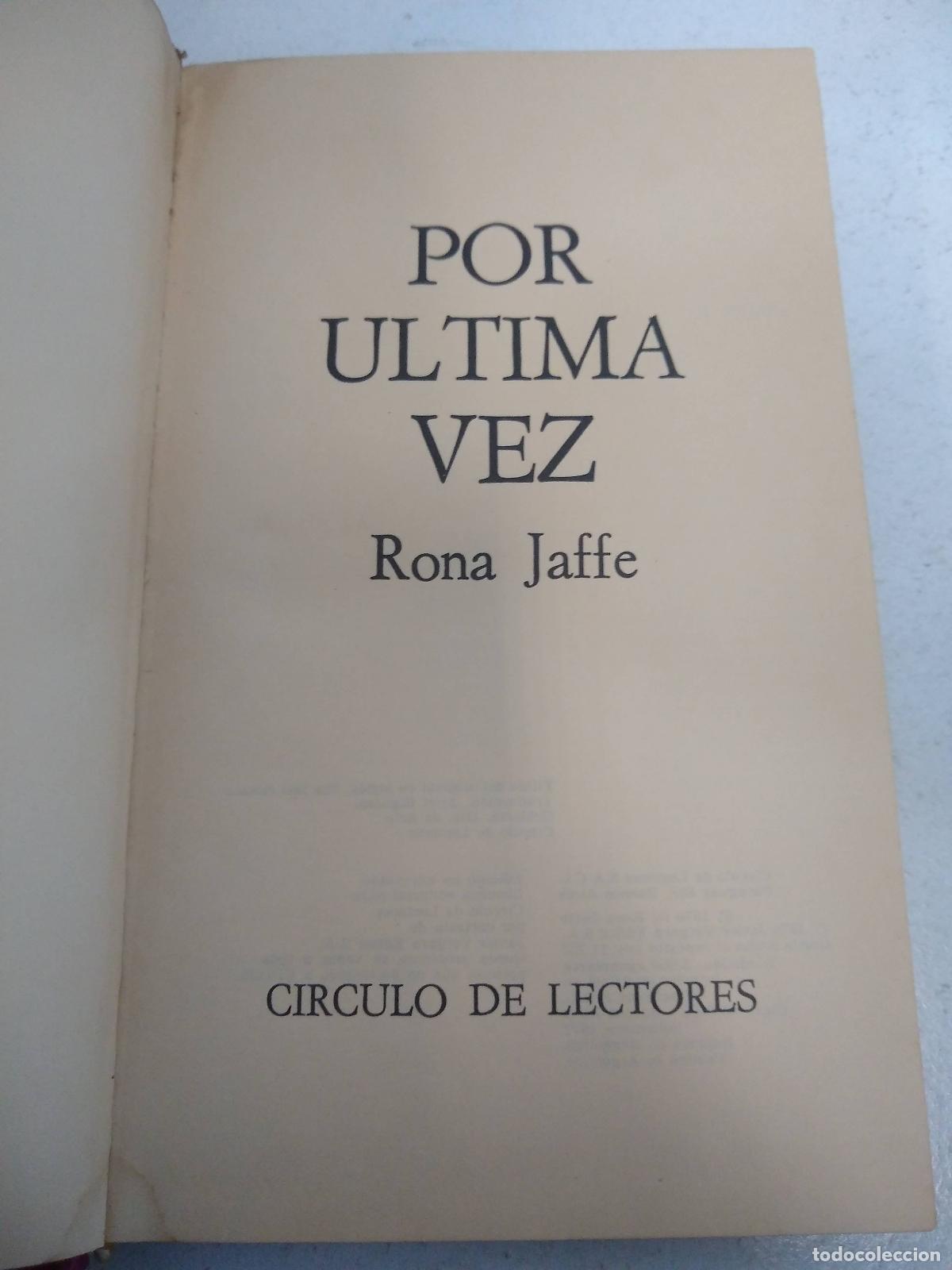 Libros: Por &uacute;ltima vez - Jaffe, Rona