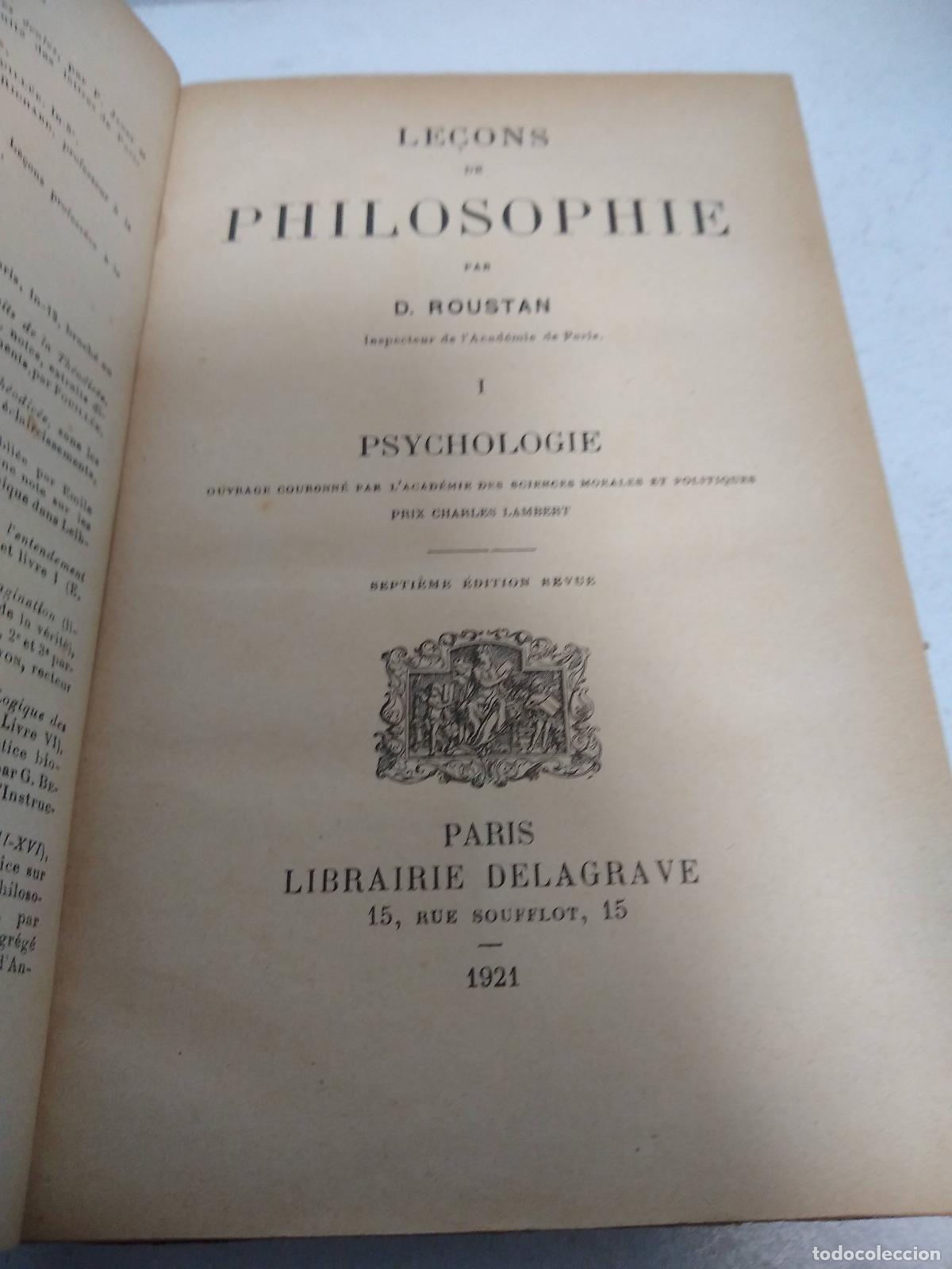 Libros: Lecons de philosophie - D. Roustan - Foto 1