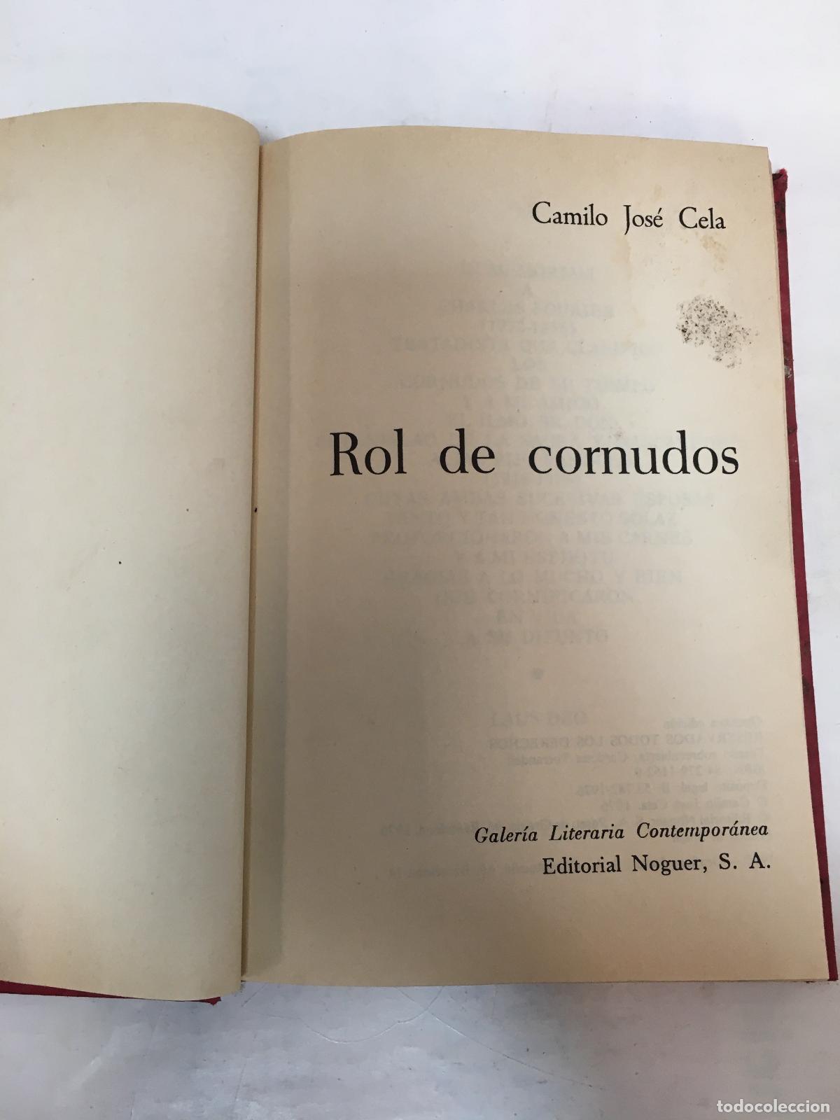 Libros: Rol de Cornudos - Cela, Camilo Jose - Foto 1