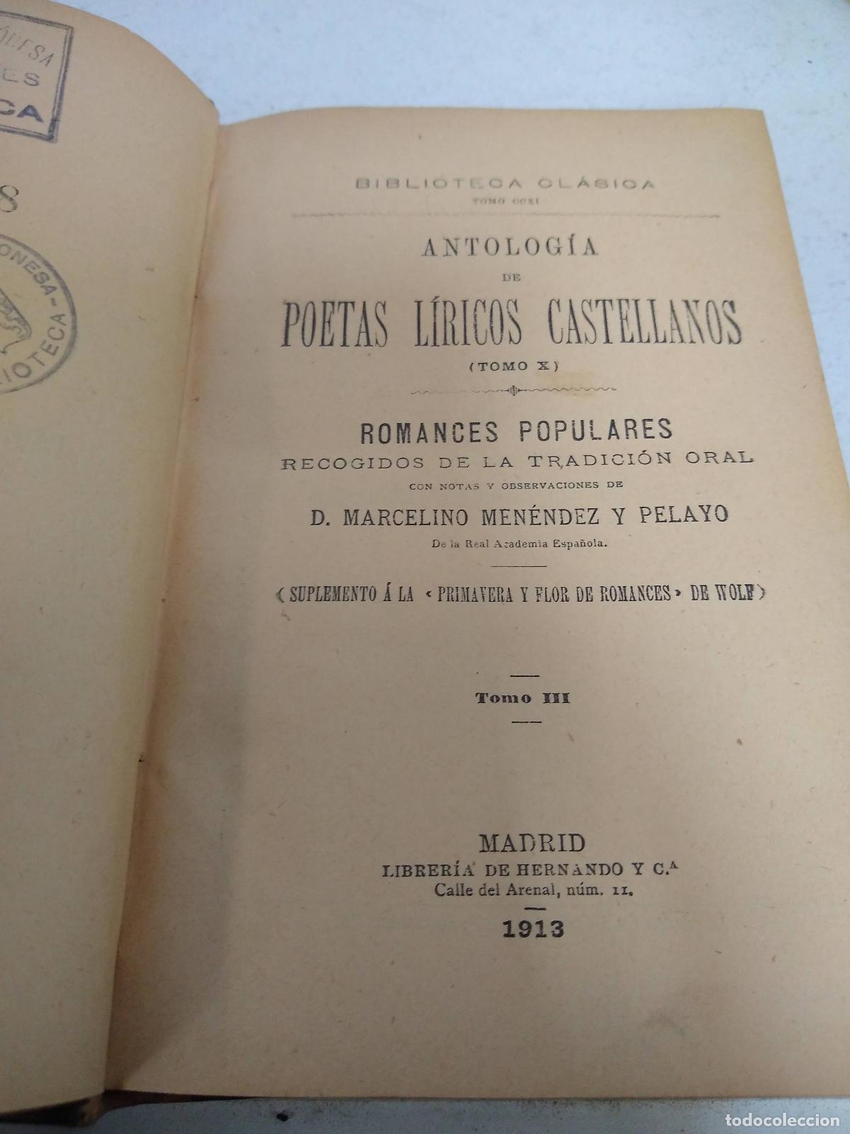 Libri di seconda mano: Romances populares - Marcelino Menendez y Pelayo
