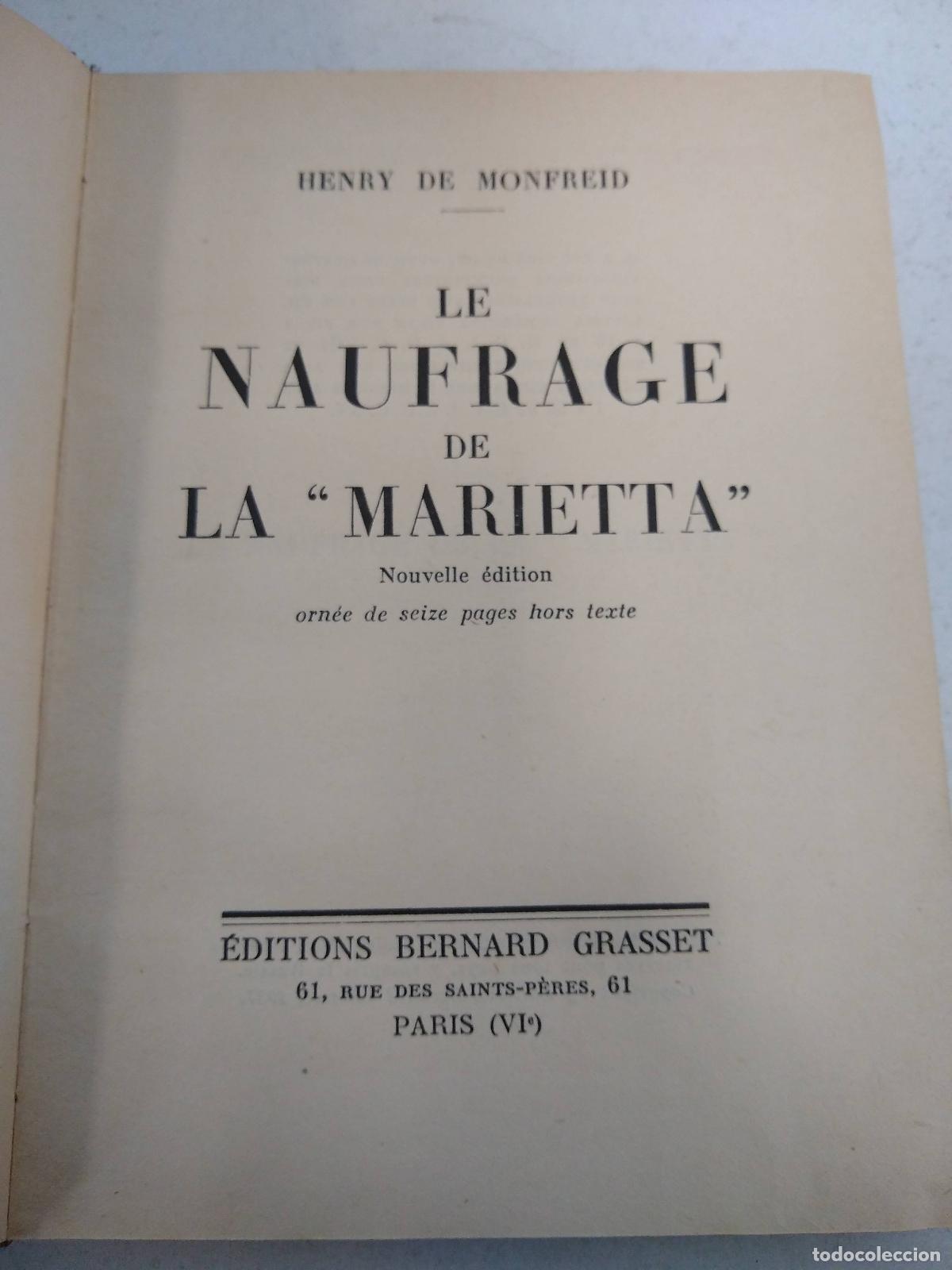 Libros: Le naufrage de la Marietta - Henry De Monfreid - Foto 1