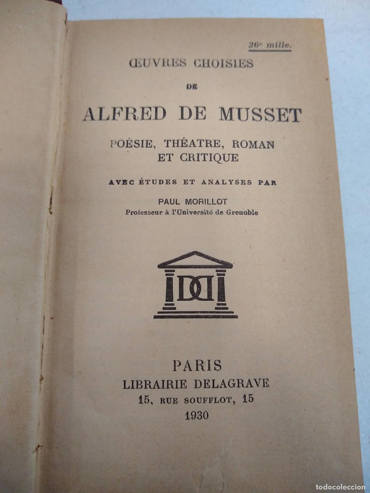 Libros: Oeuvres choisies - Alfred de Musset - Foto 1