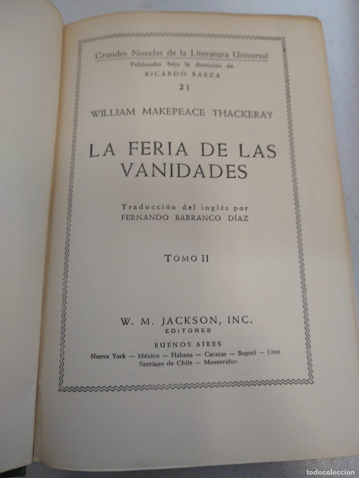 B&uuml;cher: LA FERIA DE LAS VANIDADES. TOMO II - MAKEPEACE THACKERAY, WILLIAM