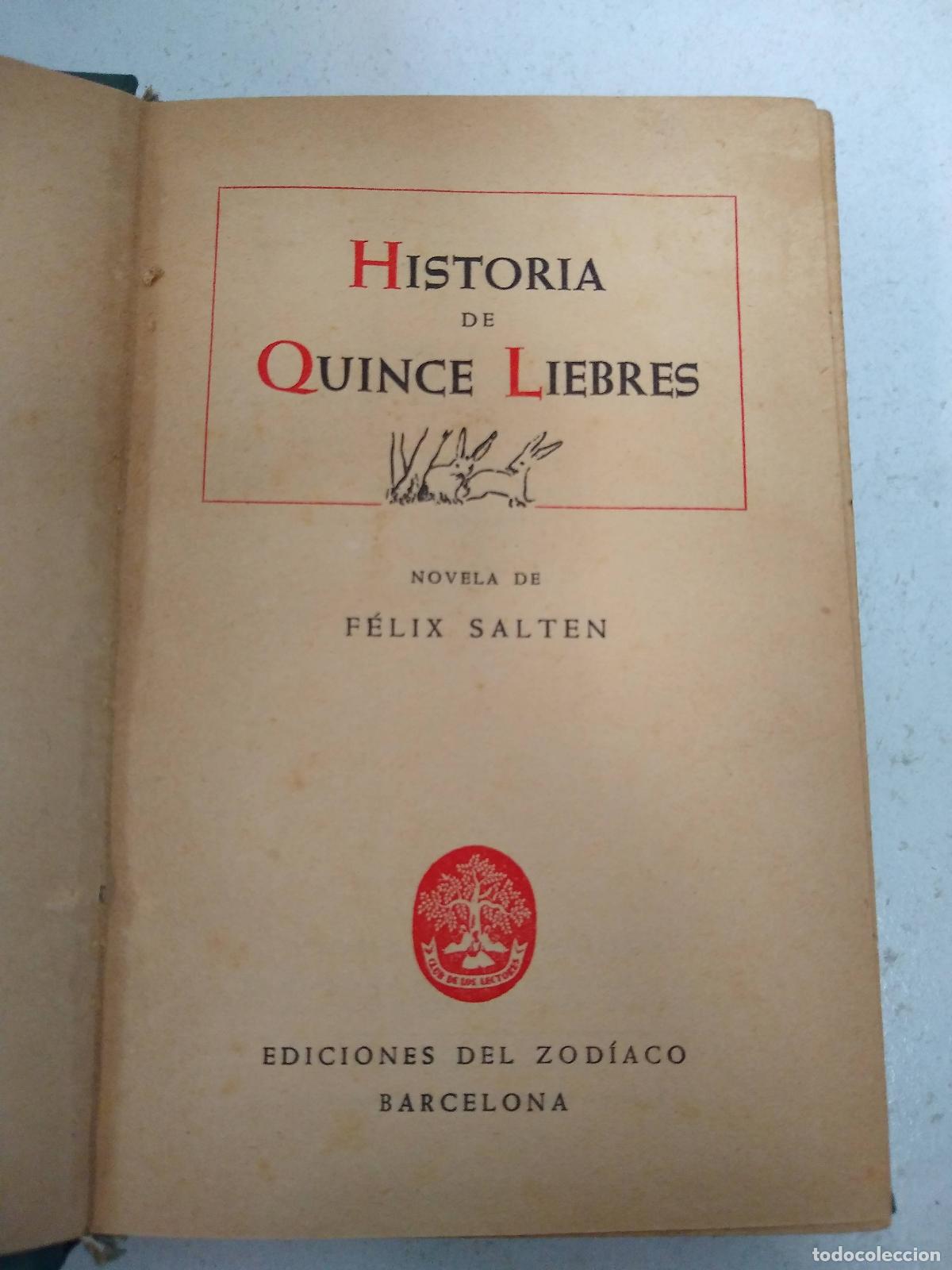 Libros: Historia de quince liebres - F&eacute;lix Salten