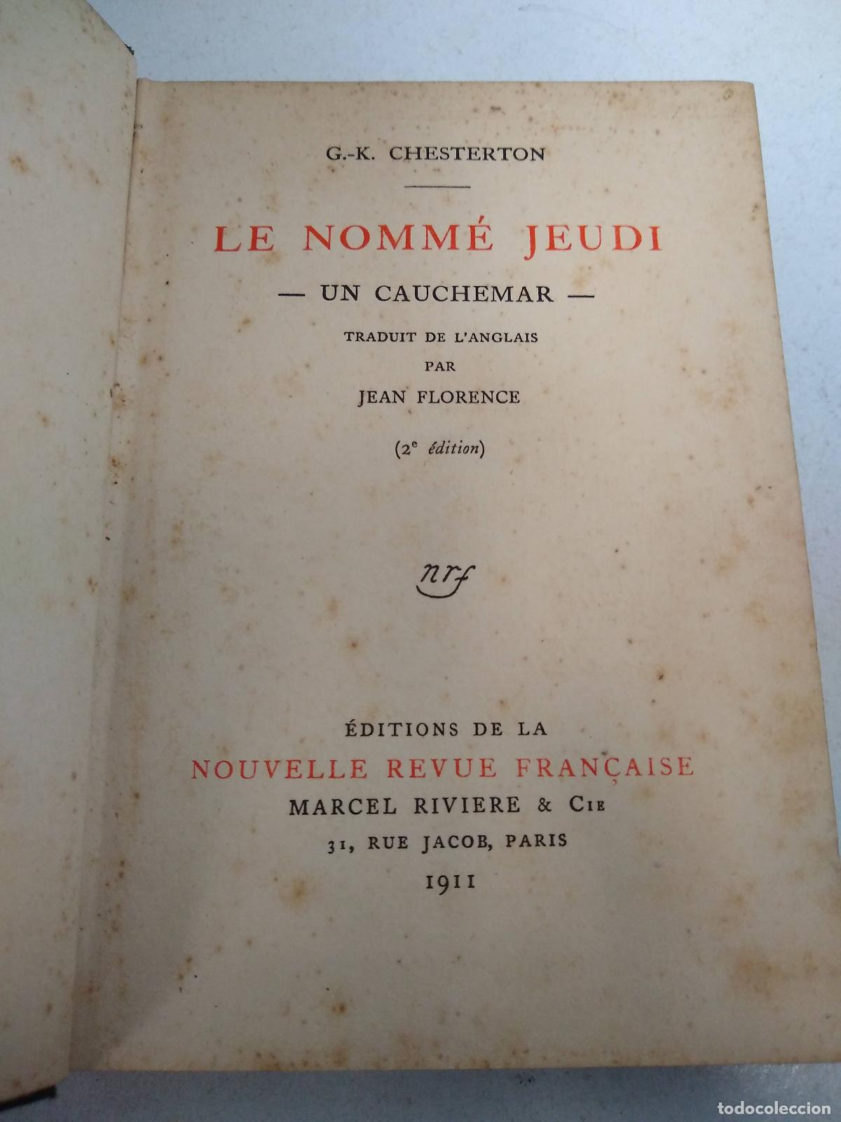 Libros: Le nomme jeudi - G.K. Chesterton - Foto 1