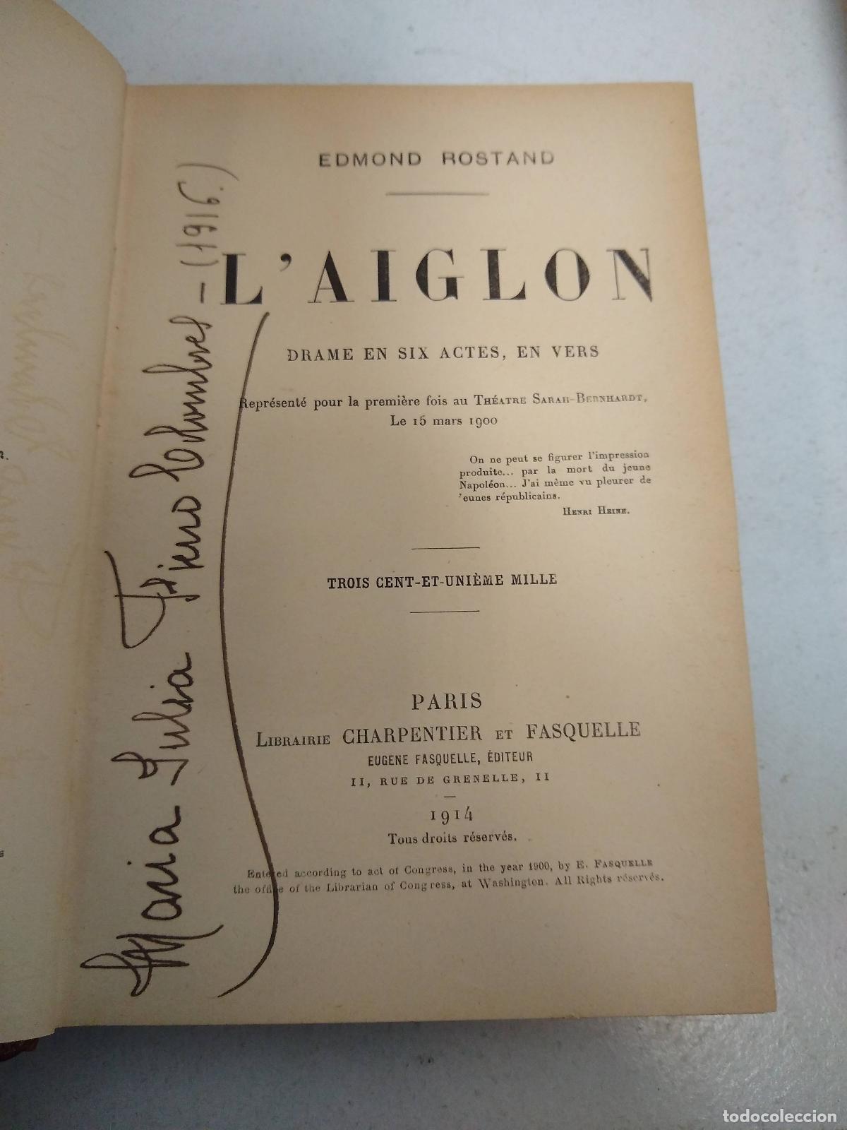 Libros: L&acute;aiglon - Edmond Rostand - Foto 1