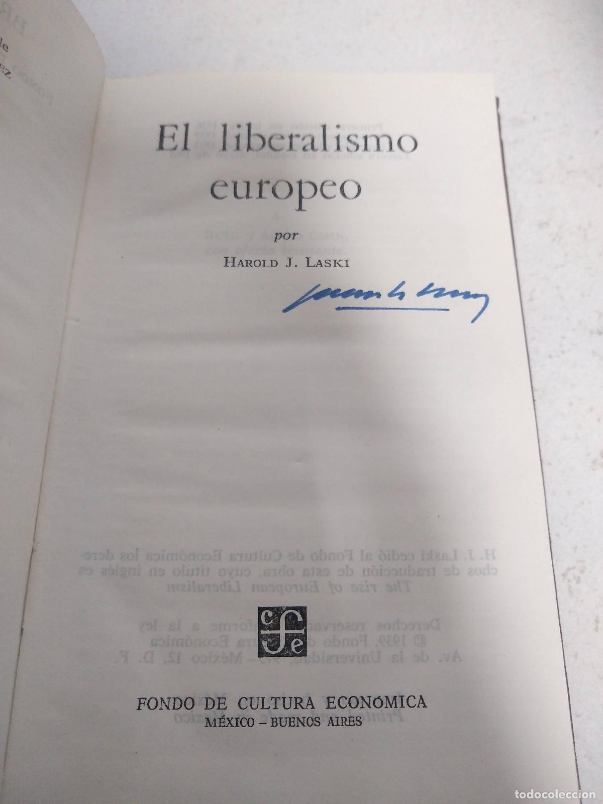 Libri di seconda mano: EL LIBERALISMO EUROPEO - LASKI, Harold J.
