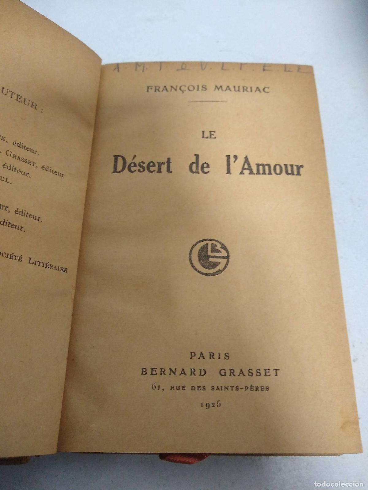 Libros: Desert de L Amour - Francois Mauriac - Foto 1