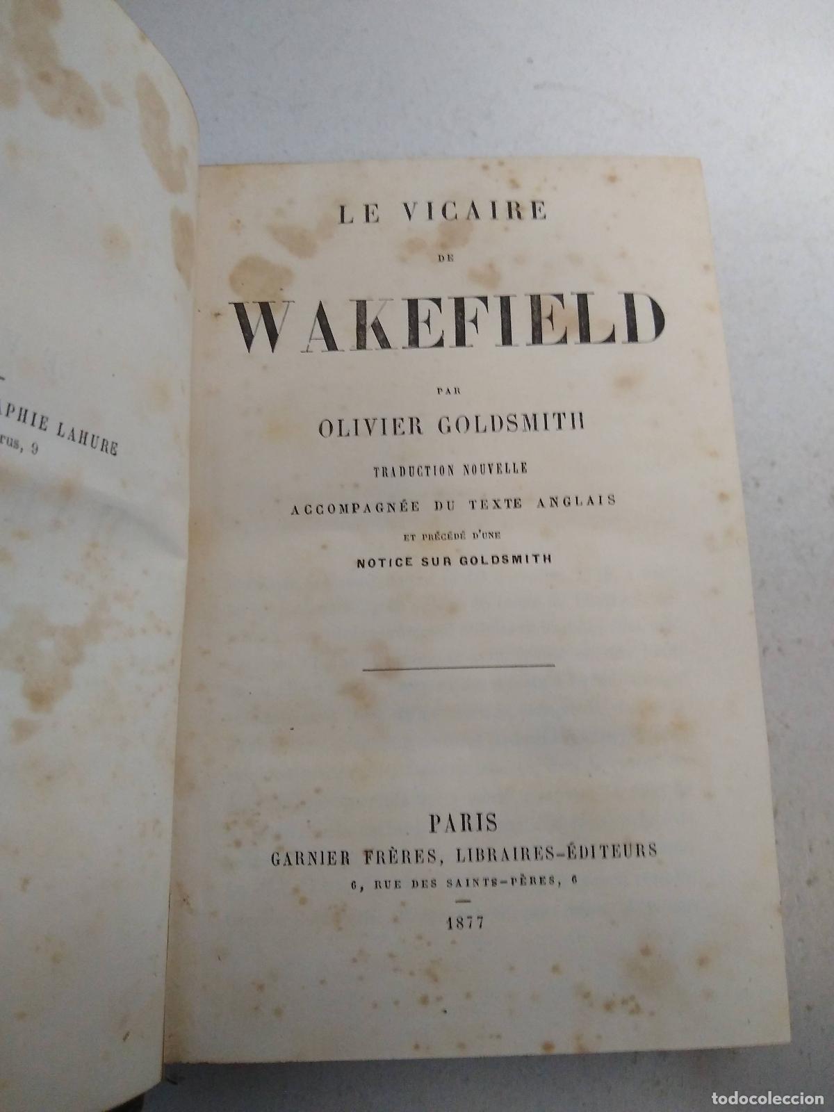 B&uuml;cher: Le Vicaire de Wakefield - Goldsmith Olivier