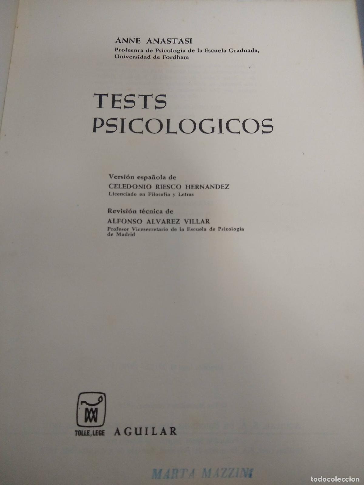 Libros: Tests psicol&oacute;gicos - Anne Anastasi - Foto 1