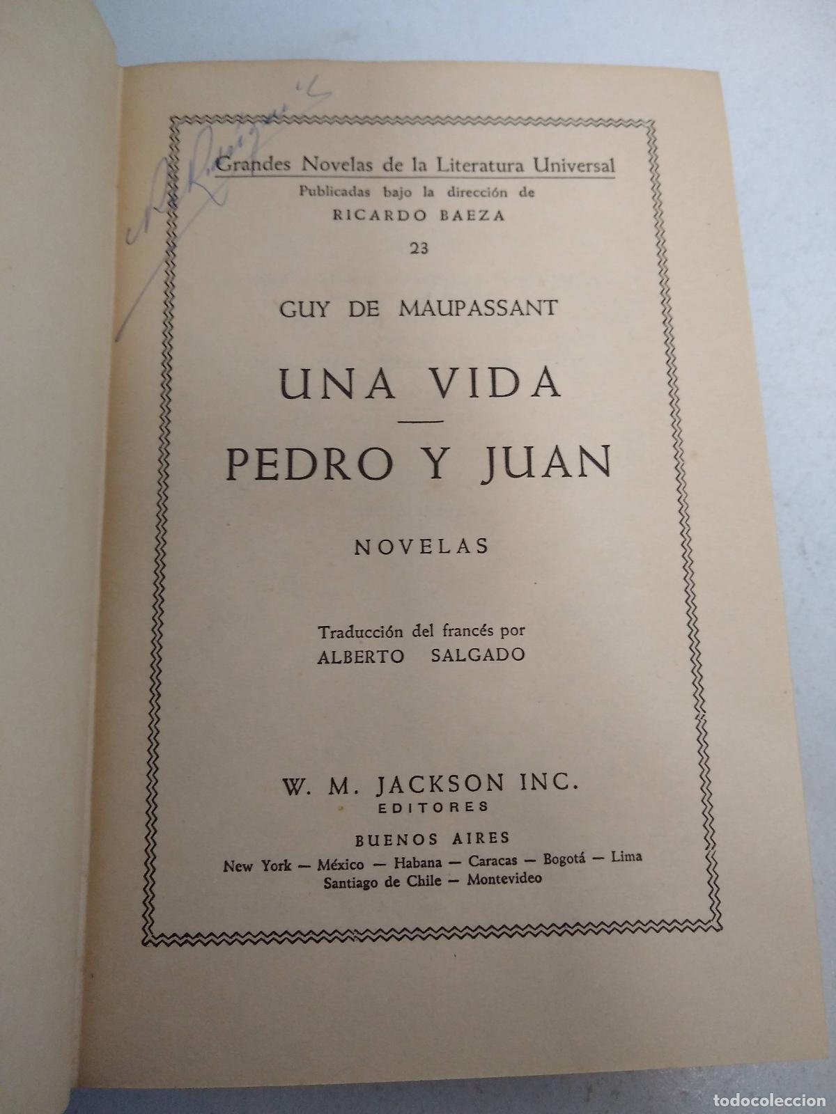 Libros: UNA VIDA - PEDRO Y JUAN - Guy De Maupassant - Foto 1