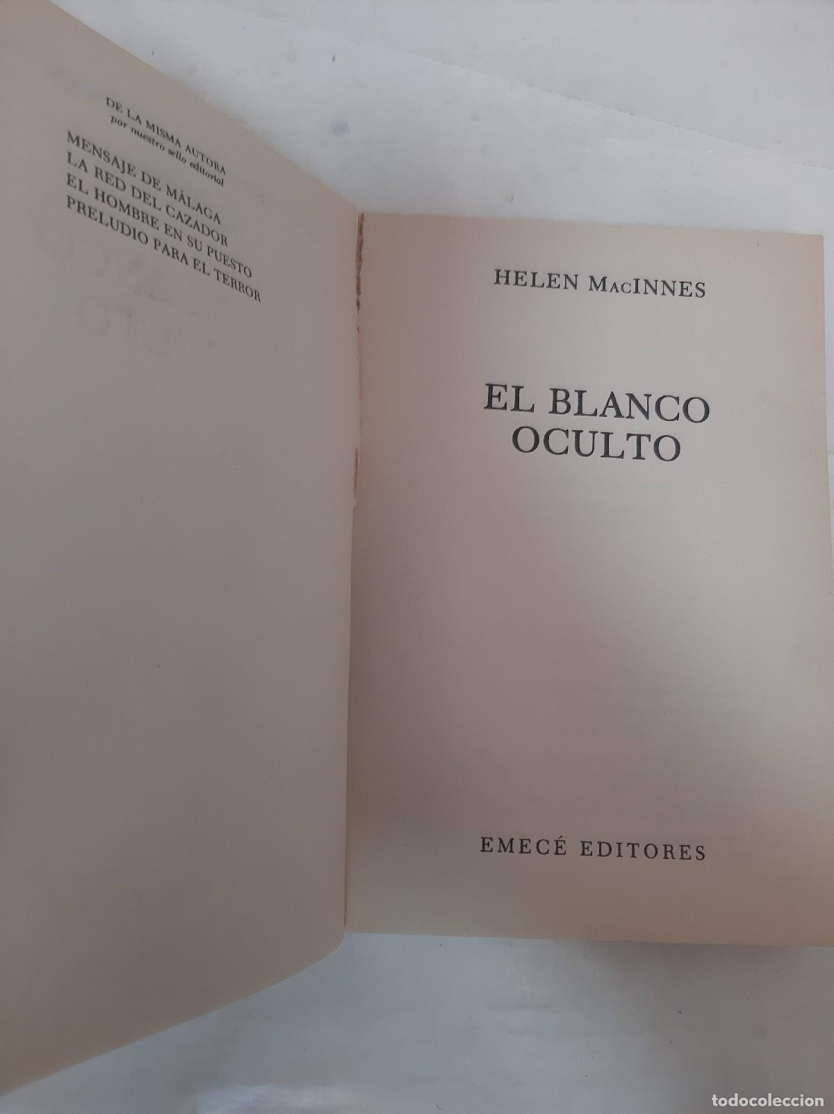Libros: El Blanco Oculto - Helen MacInnes - Foto 1