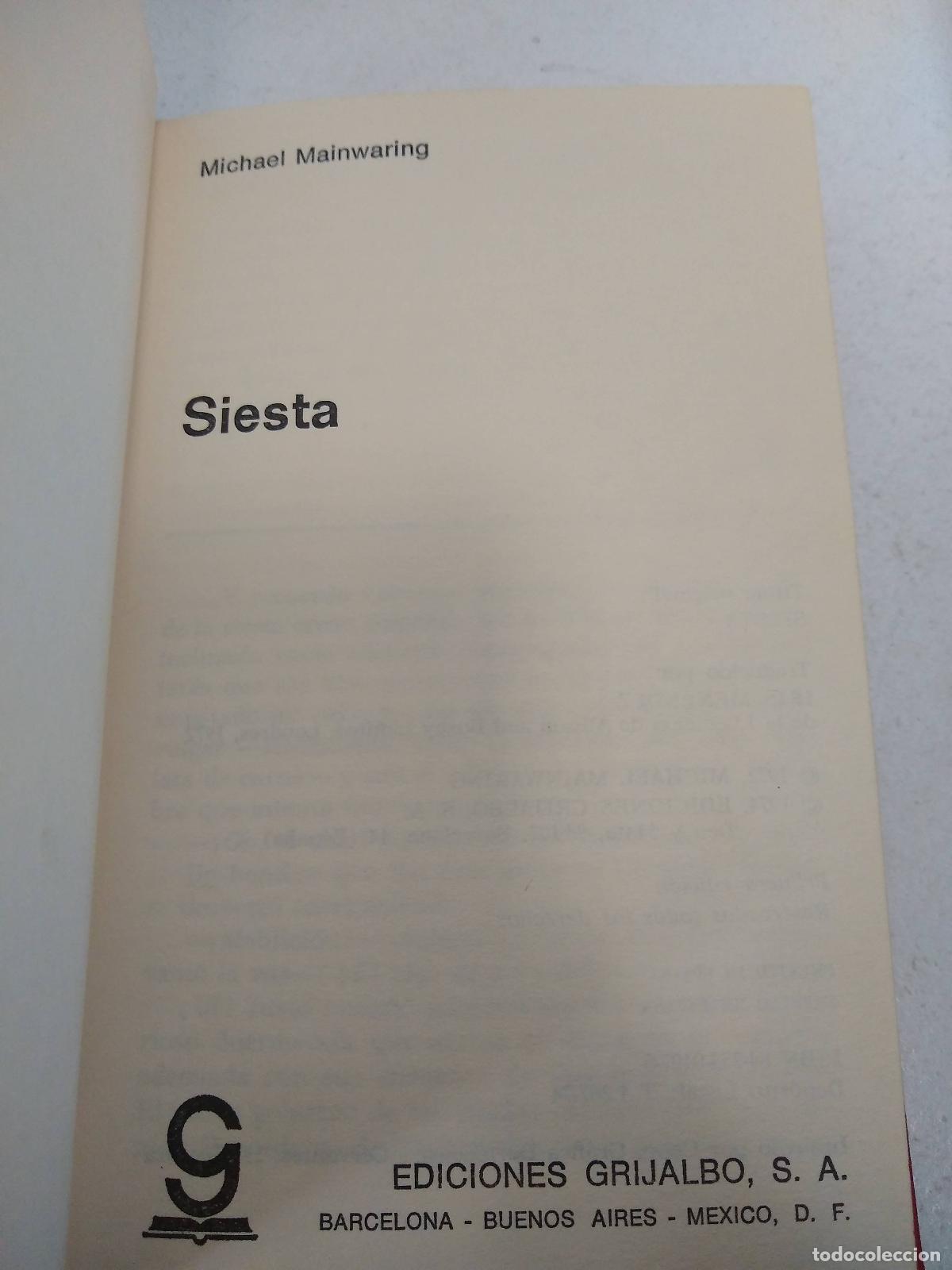 Libros: Siesta - Michael Mainwaring - Foto 1