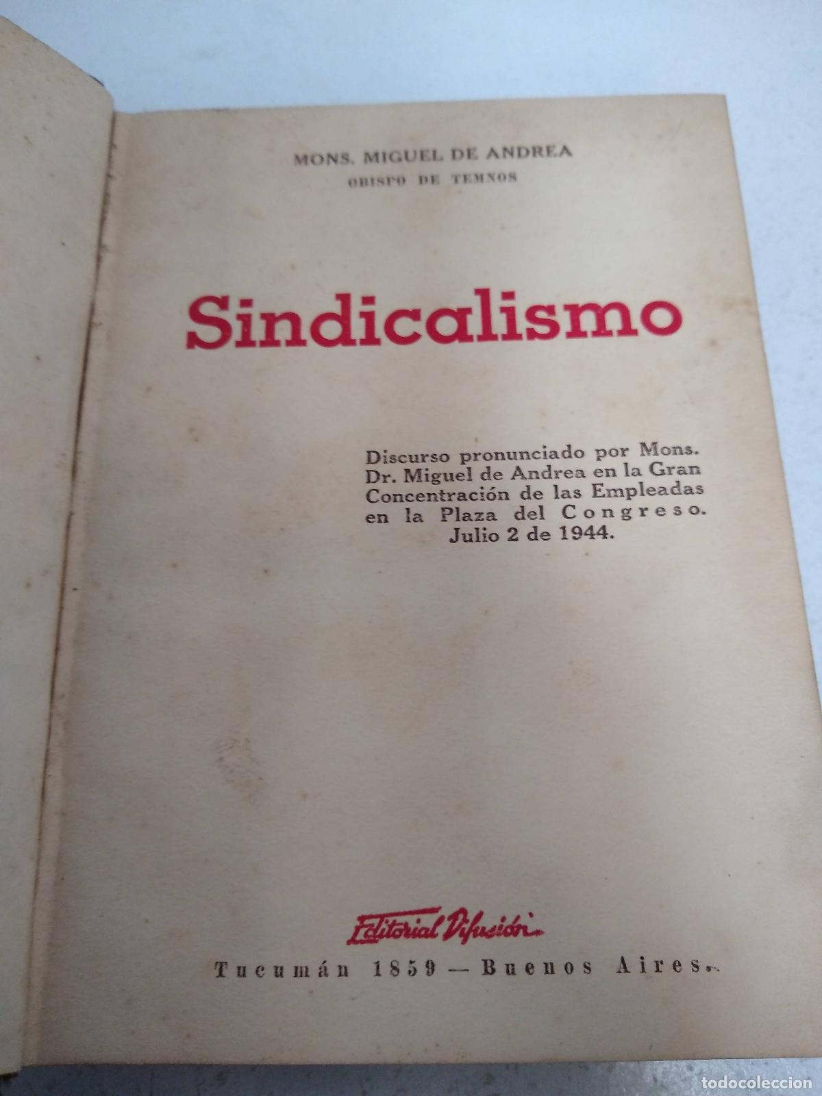 B&uuml;cher: Sindicalismo - Mons. Miguel de Andrea