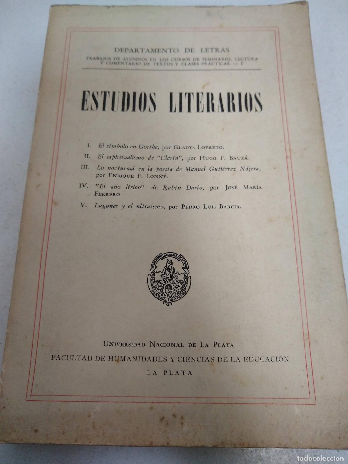 B&uuml;cher: Estudios literarios. Trabajos de alumnos en los cursos de seminario, lectura y comentario de textos