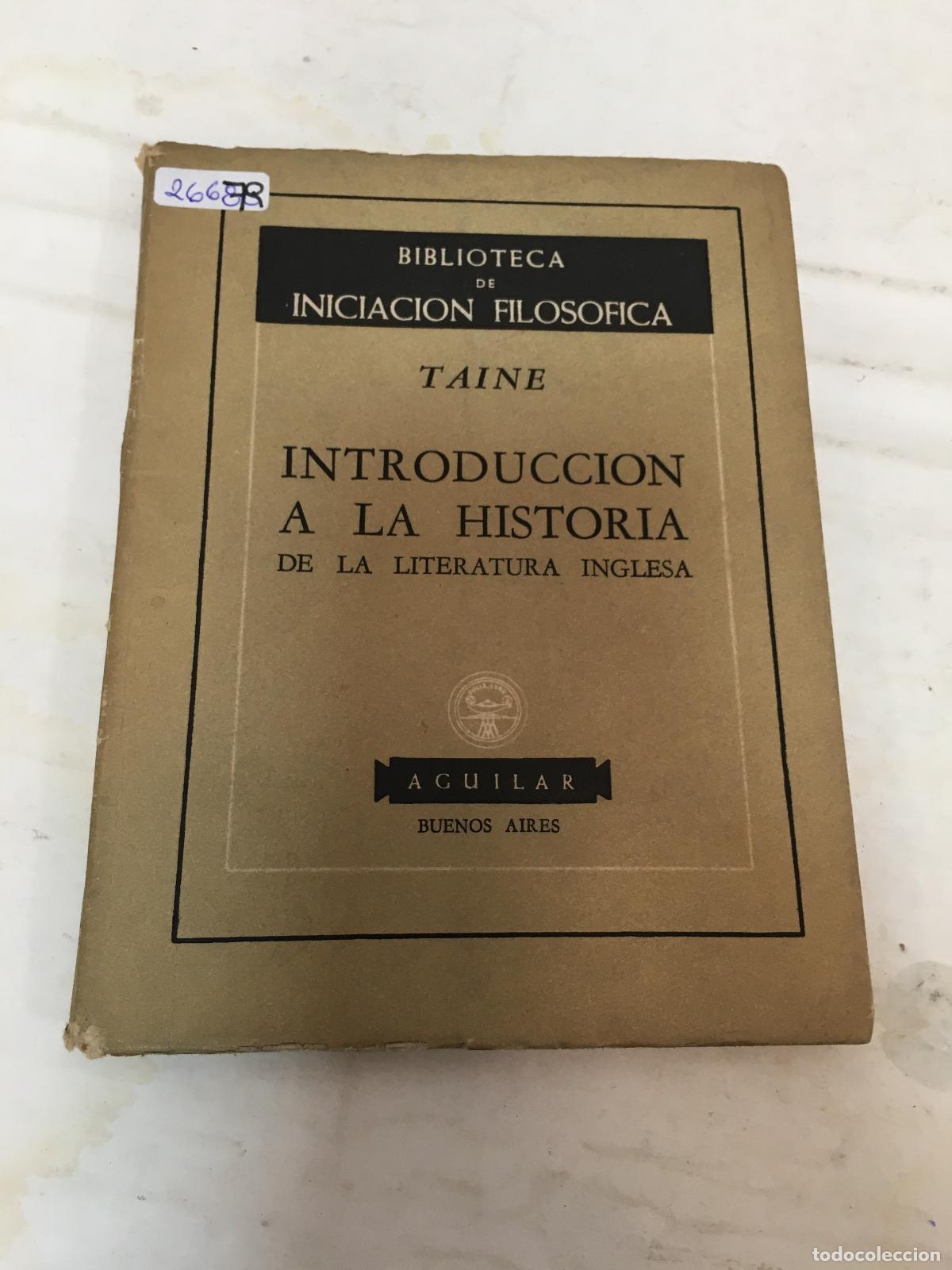 Libros: introduccion a la historia de la literatura inglesa - Taine - Foto 1